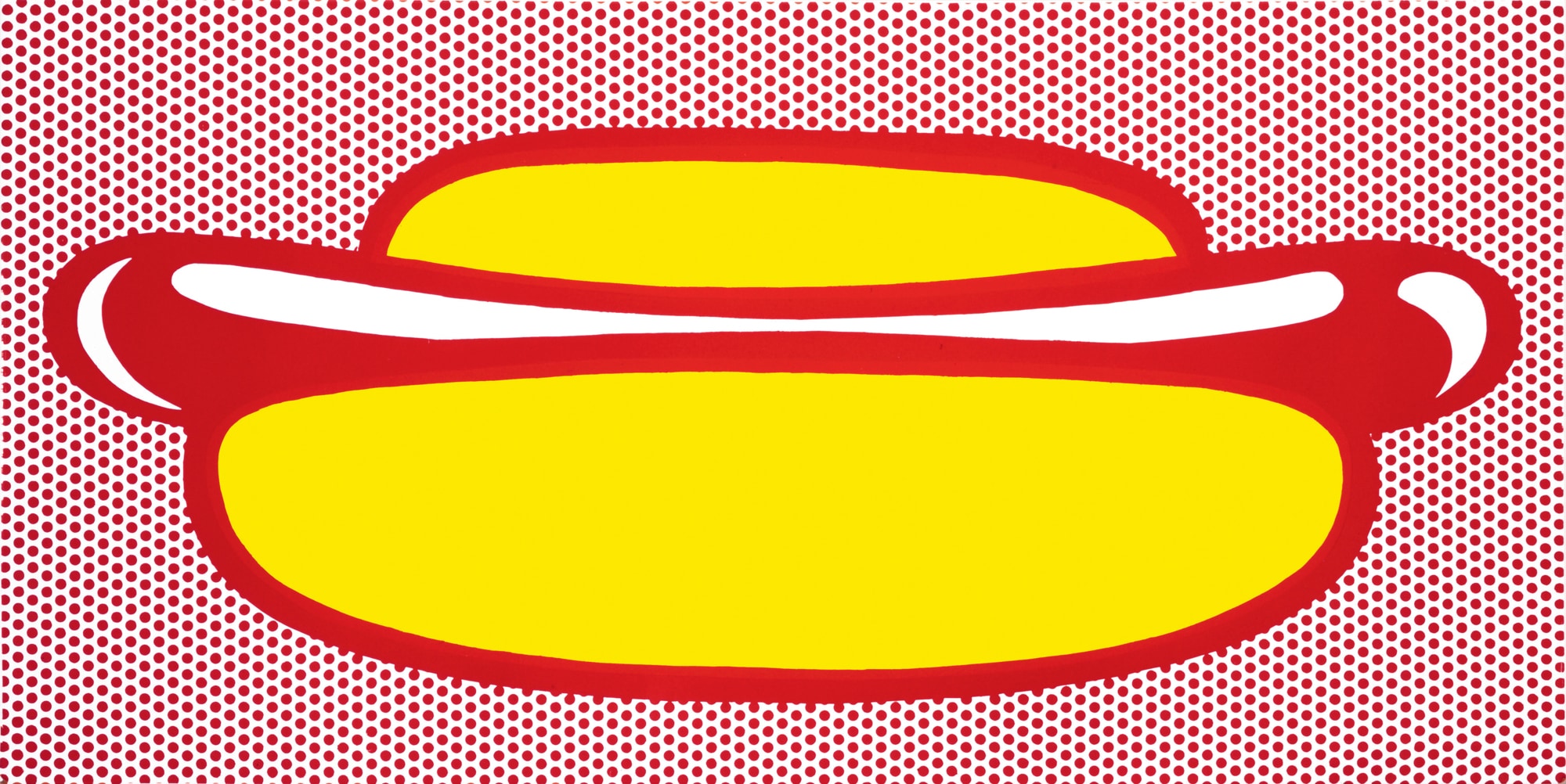 Roy Lichtenstein Hot Dog 1964 smalto porcellanato su metallo 61 x 121.9 cm The Sonnabend Collection and Antonio Homem ©Estate of Roy Lichtenstein