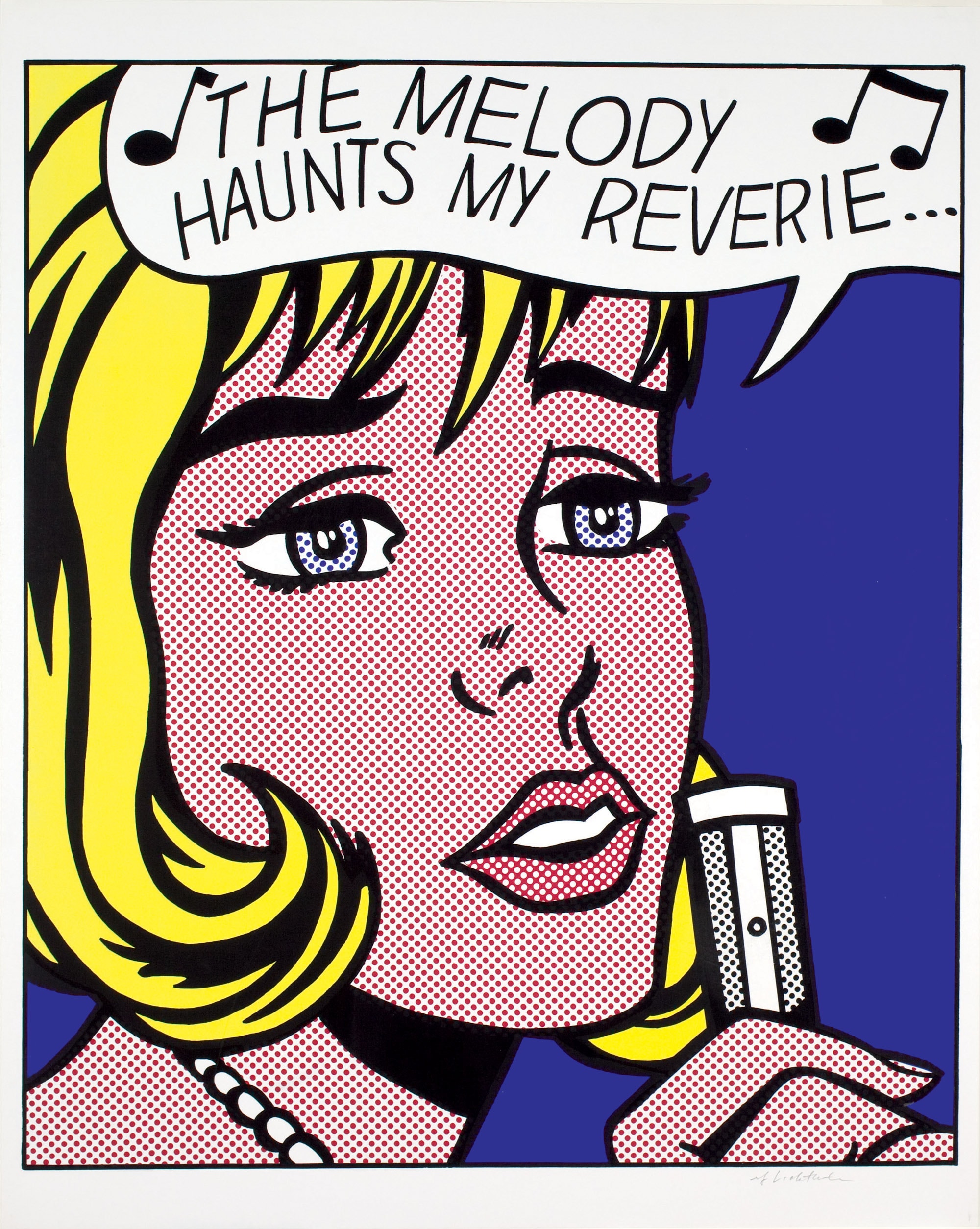 Roy Lichtenstein Reverie 1965 Serigrafia su carta bianca liscia 76.5 x 60.9 cm Collection Lex Harding © Estate of Roy Lichtenstein