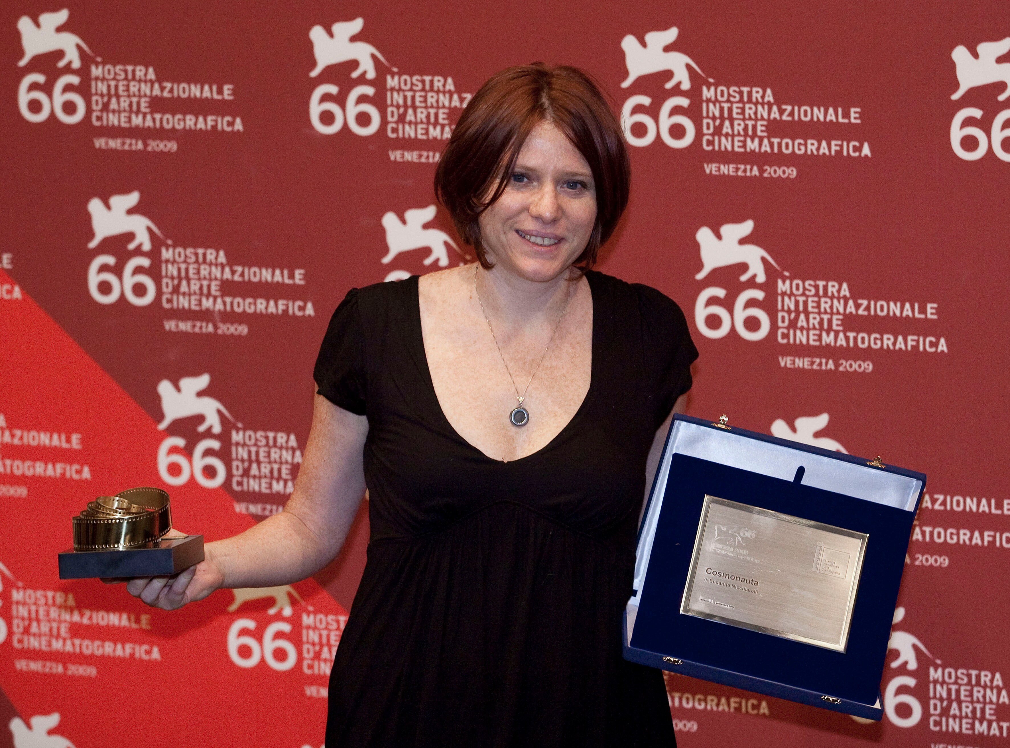La regista di Cosmonauta, Susanna Nicchiarelli, alla Mostra del Cinema di Venezia nel 2009