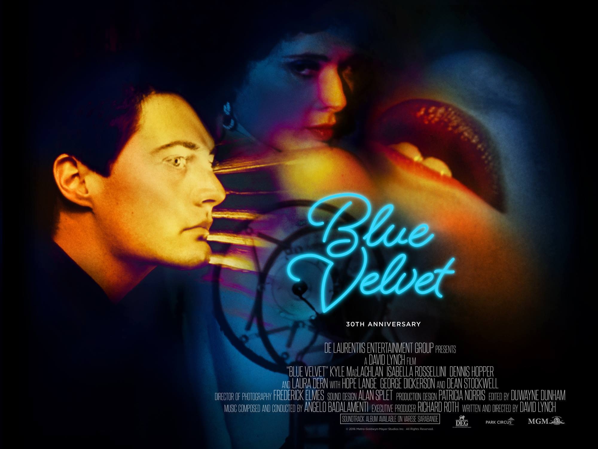La locandina originale del film Blue Velvet, 1986