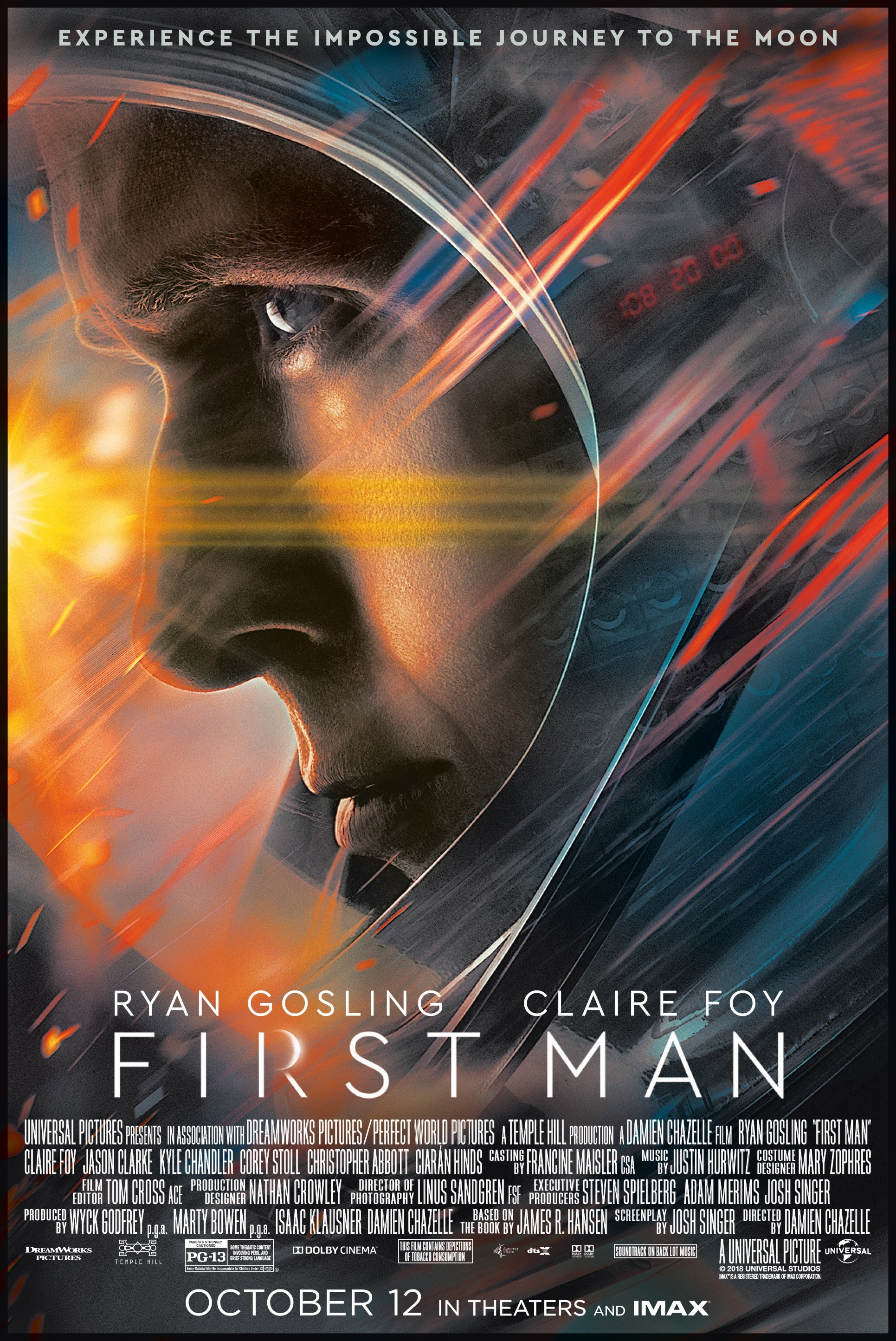 La locandina del film First Man - Il primo Uomo (2018) sulla vita e le imprese di Neil Armstrong