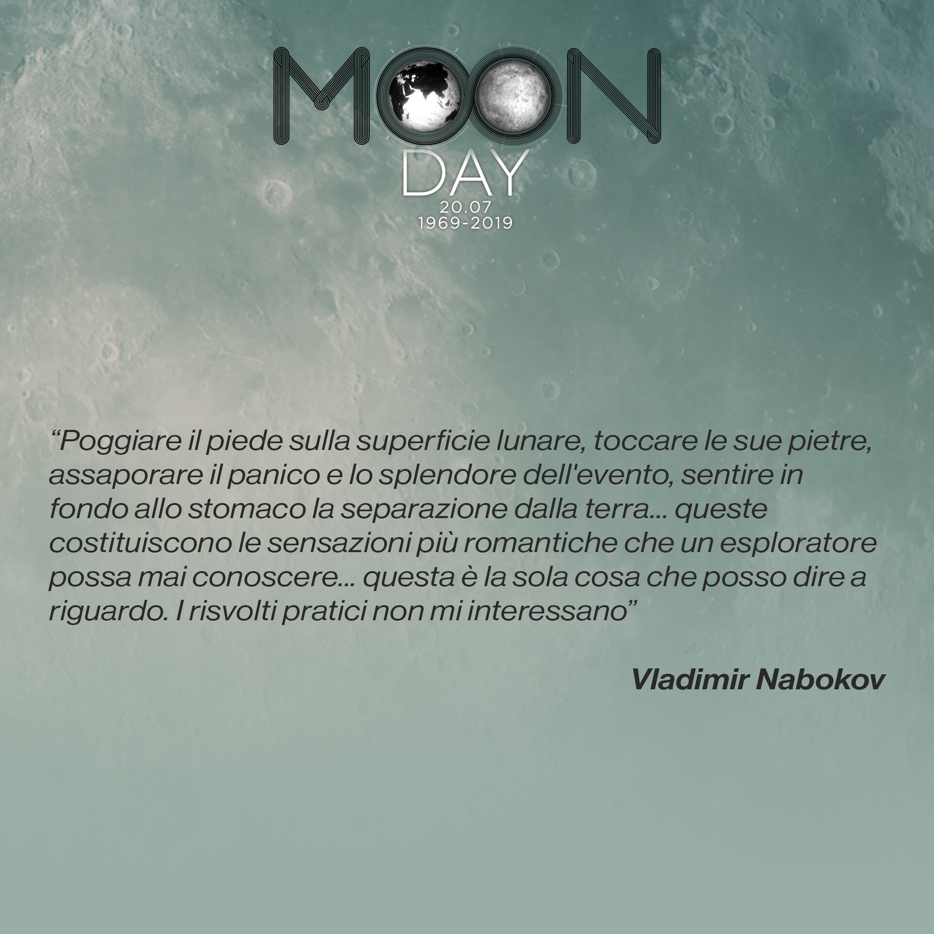 Lo scrittore russo Vladimir Nabokov parlando della missione sulla luna.