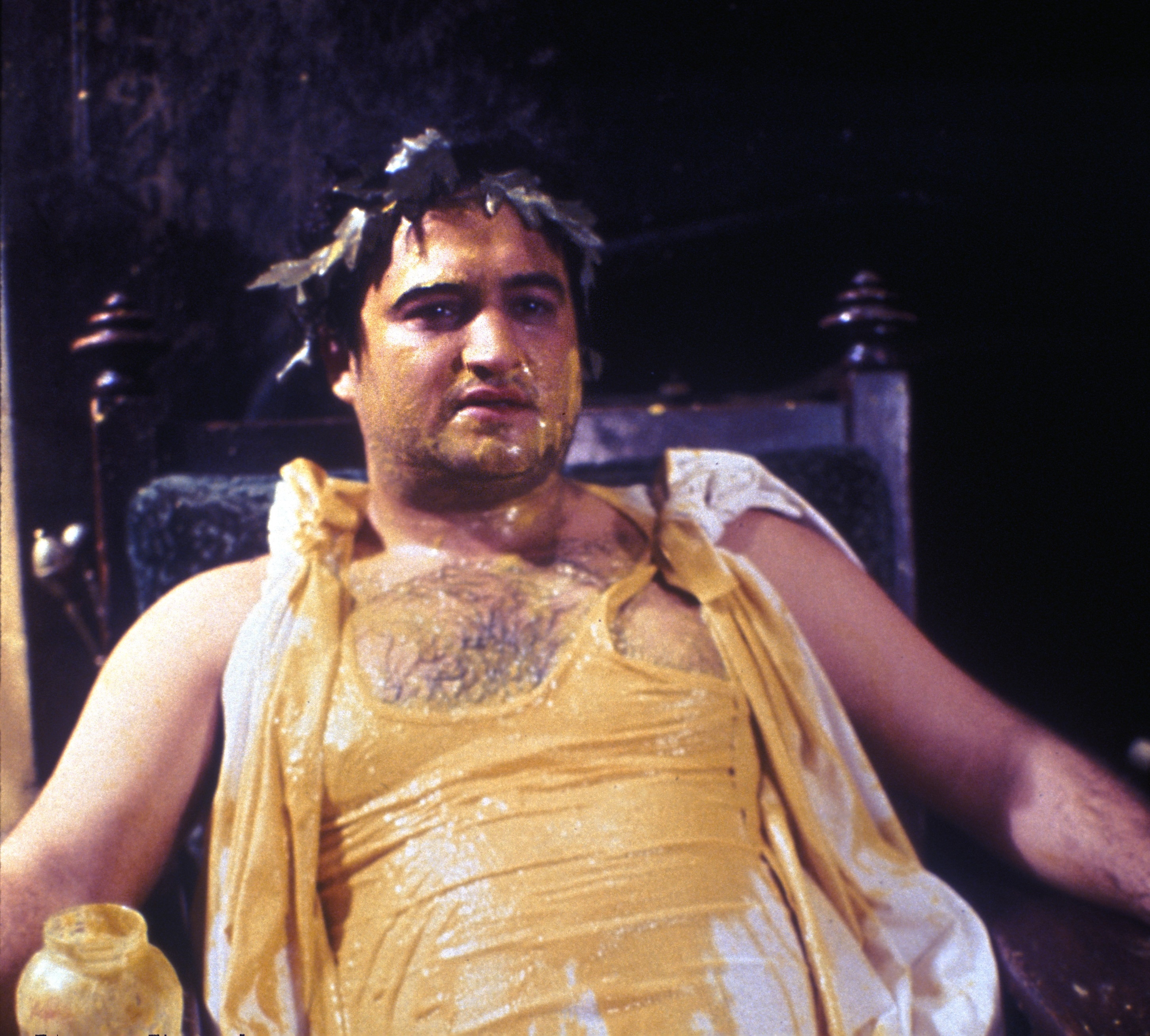 Animal House, 1978. Belushi nella parte del protagonista del film, Bluto