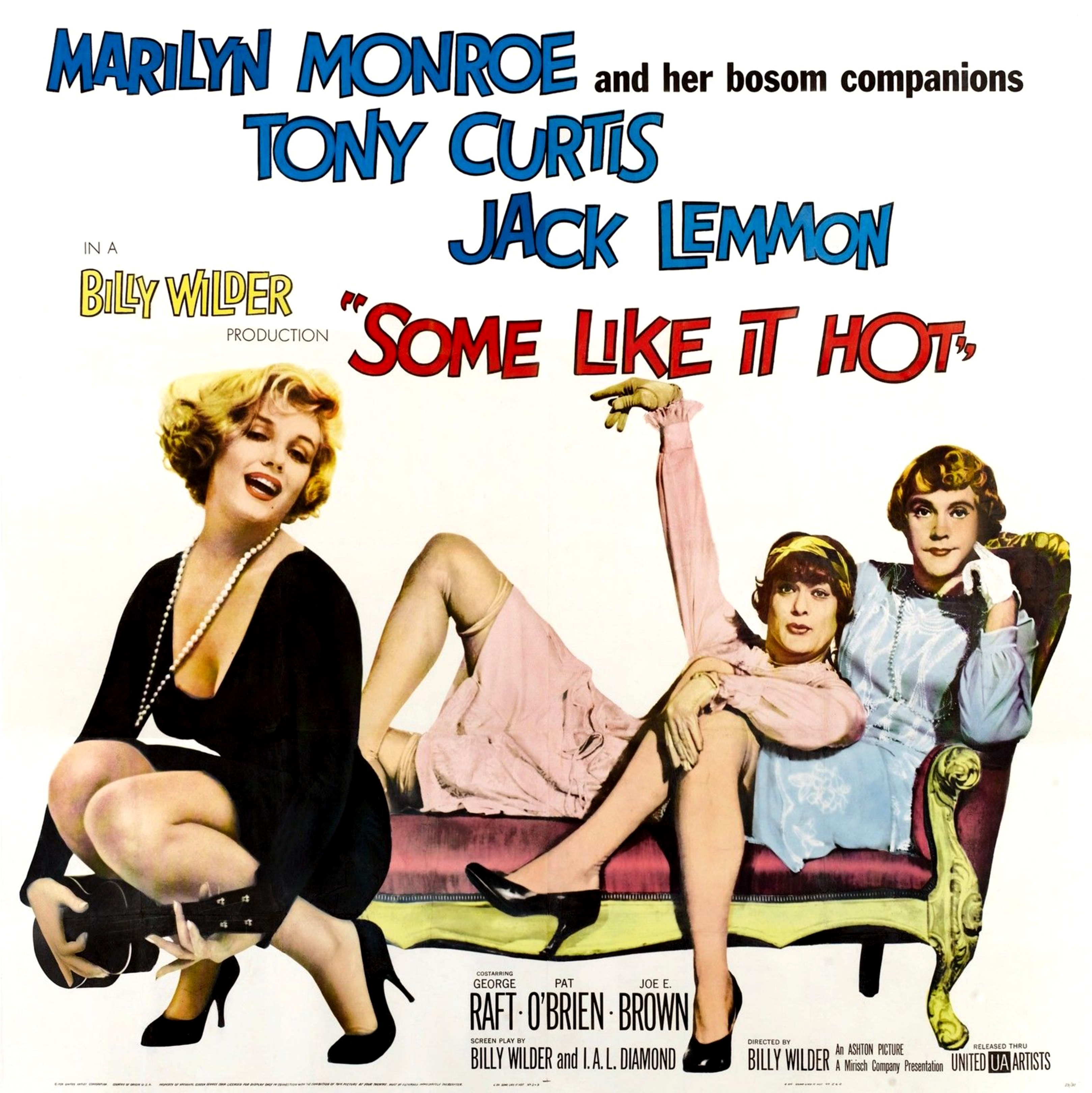La locandina originale del film A qualcuno piace caldo, 1959