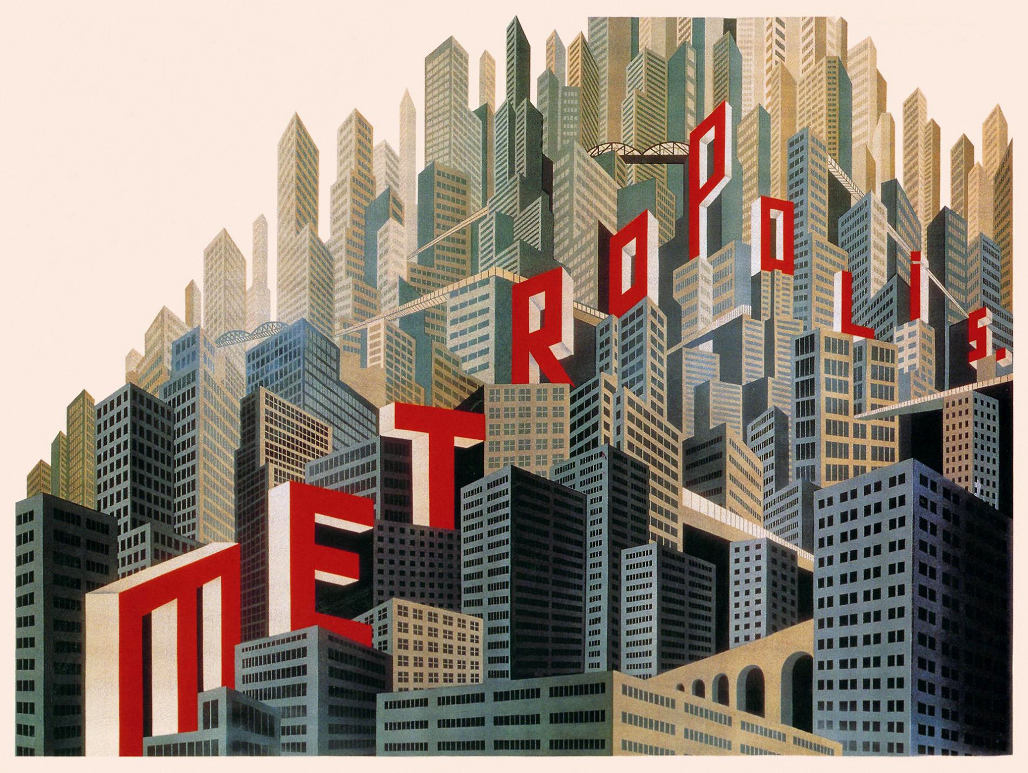 Il poster originale del film Metropolis, 1927. Un manifesto per il Futurismo