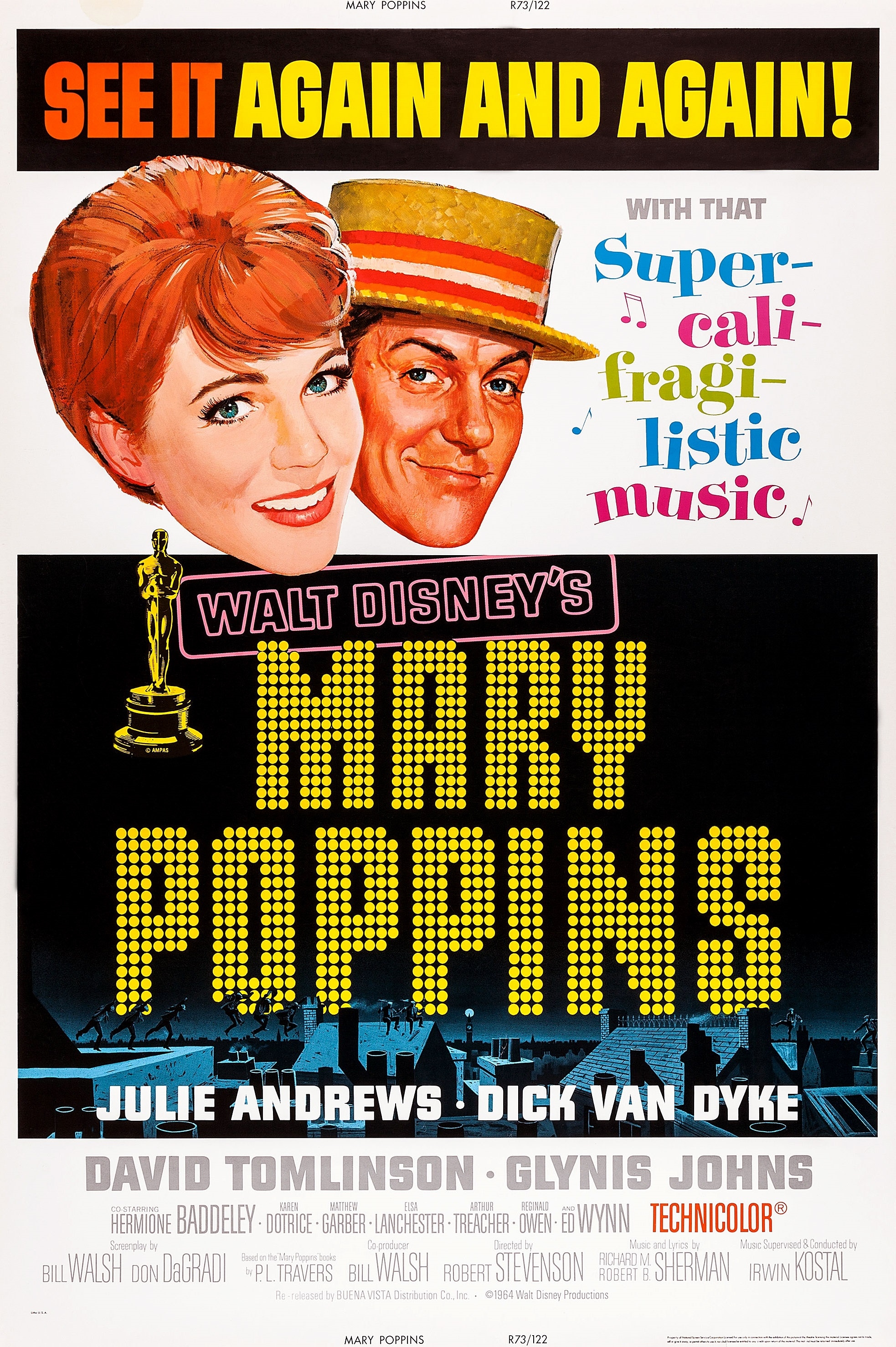 La locandina originale del film di Walt Disney, 1964