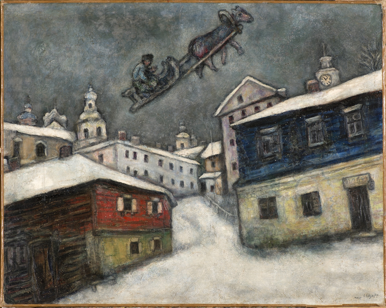 Villaggio russo (1929). Olio su tela, 73x92 cm - Private Collection, Swiss - © Chagall ® by SIAE 2019