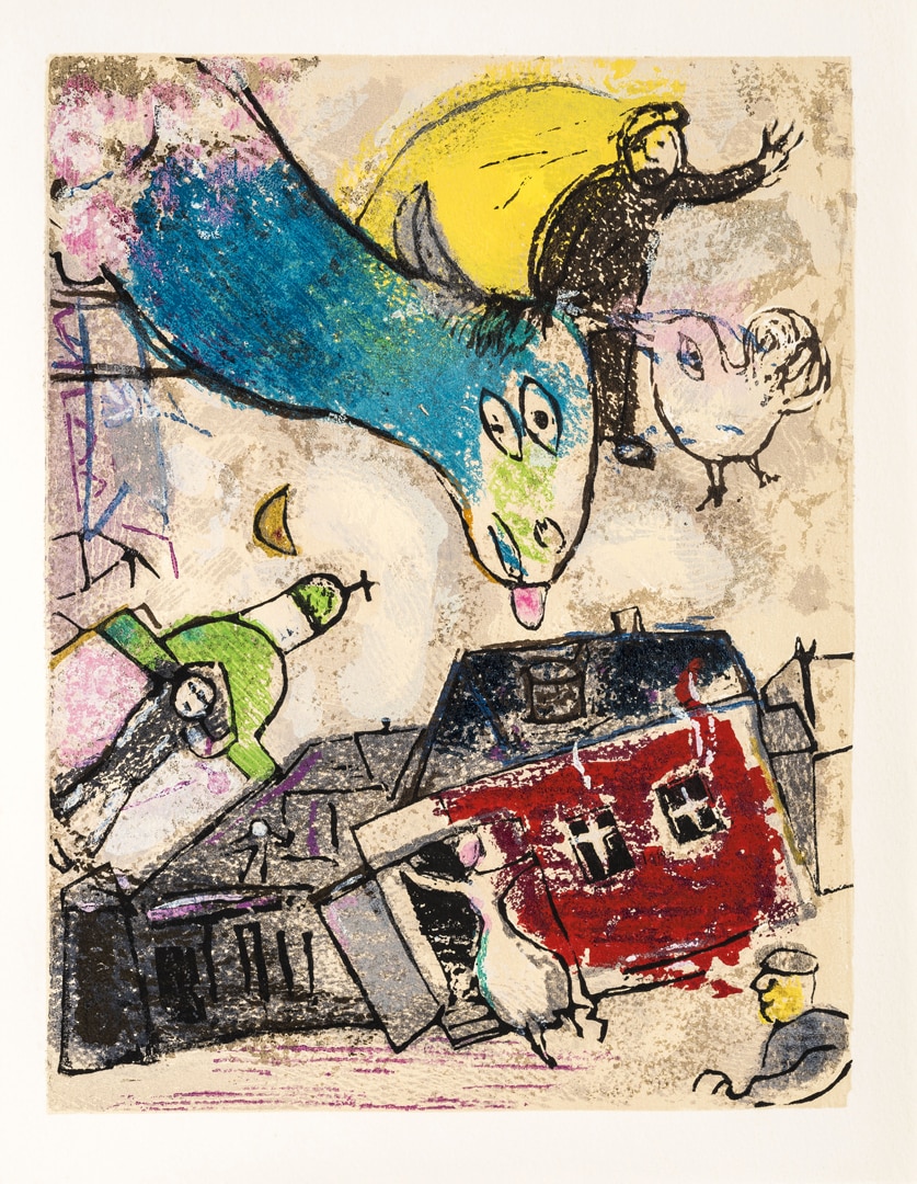 Poèmes (1968). Incisione 13, 373x293 mm - Xilografia a colori - © Chagall ® by SIAE 2019
