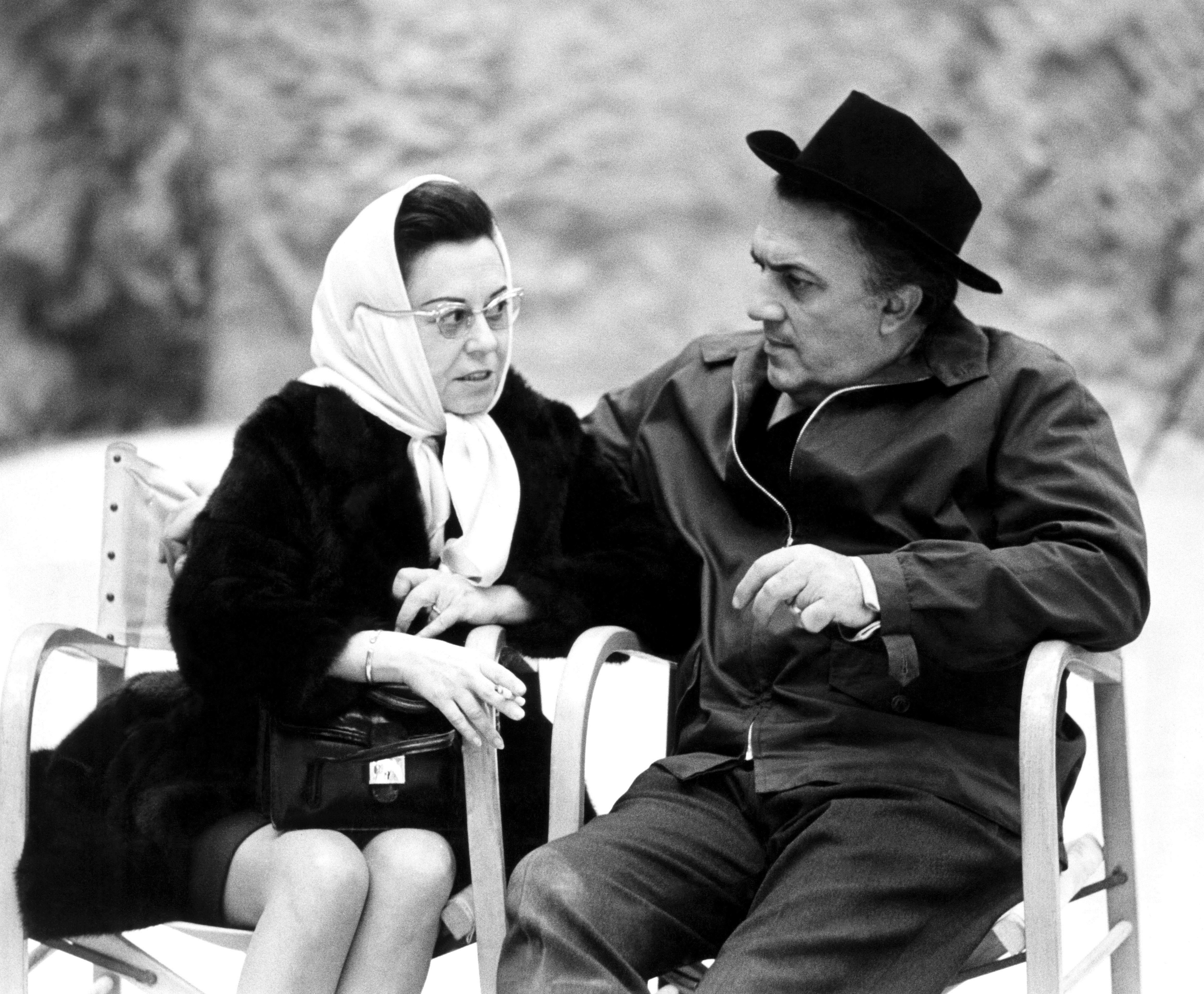 Con Giulietta Masina. 1969