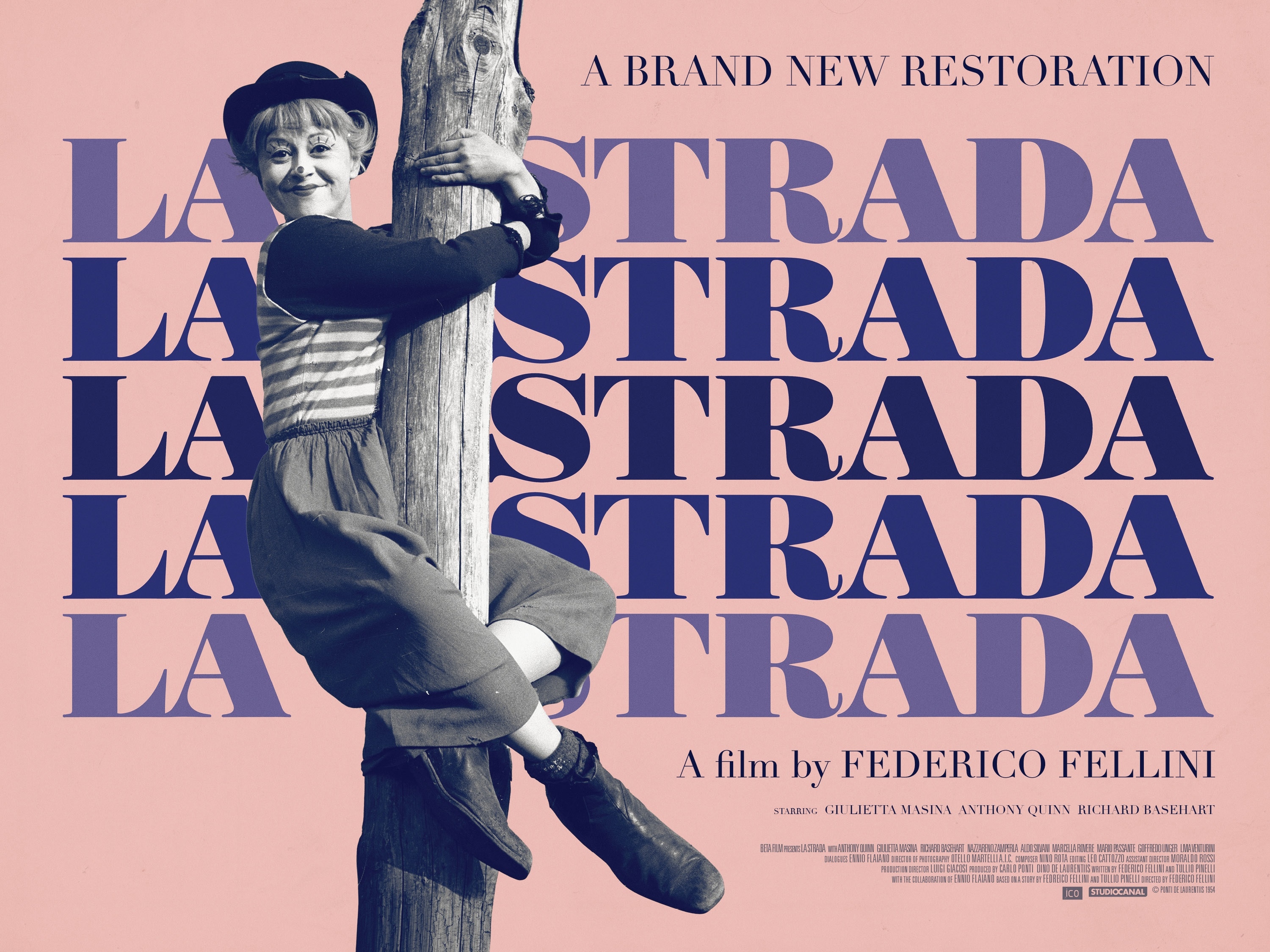 La locandina del film La Strada, 1954