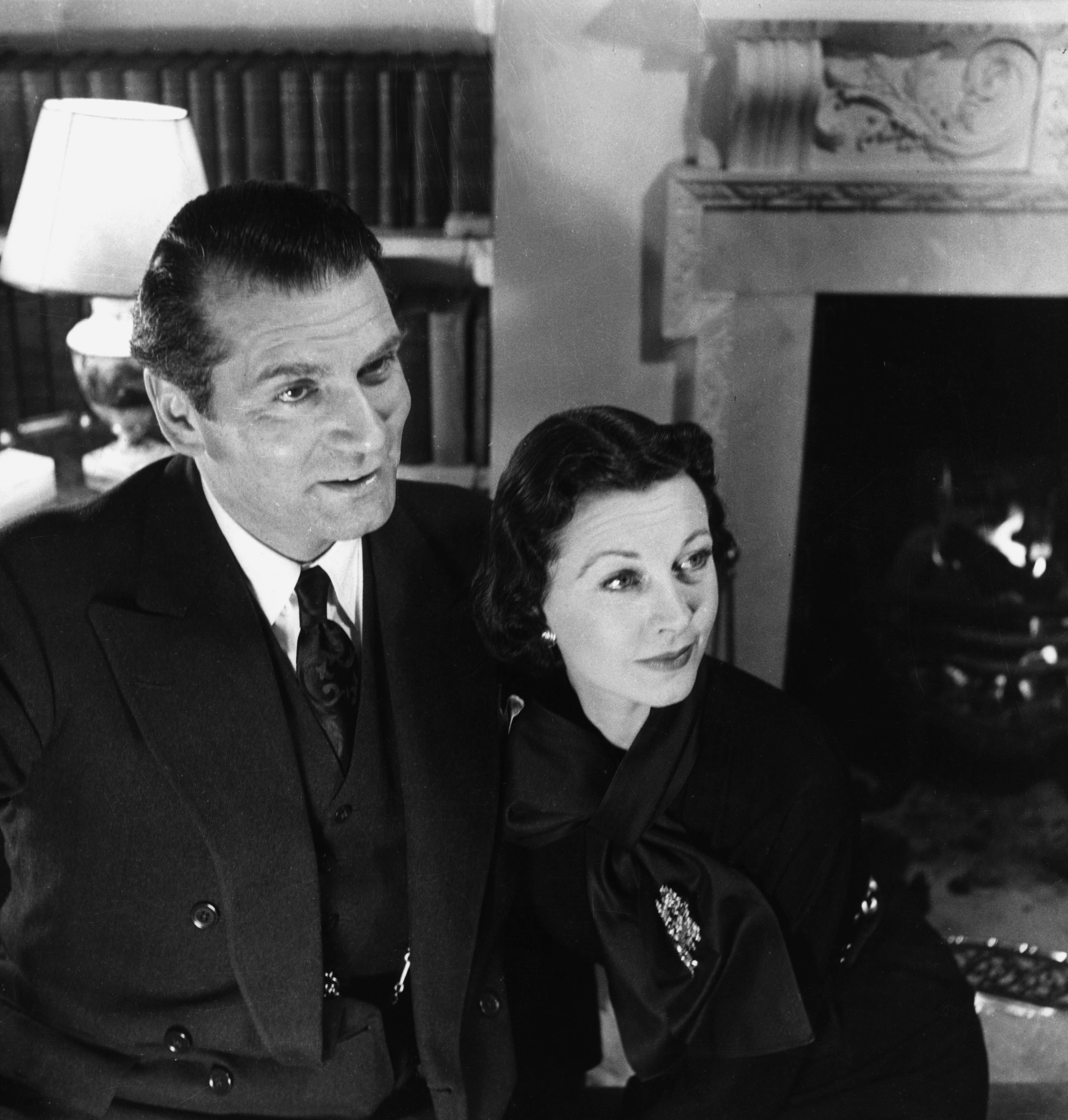 Vivien Leigh e Laurence Olivier foto senza data
