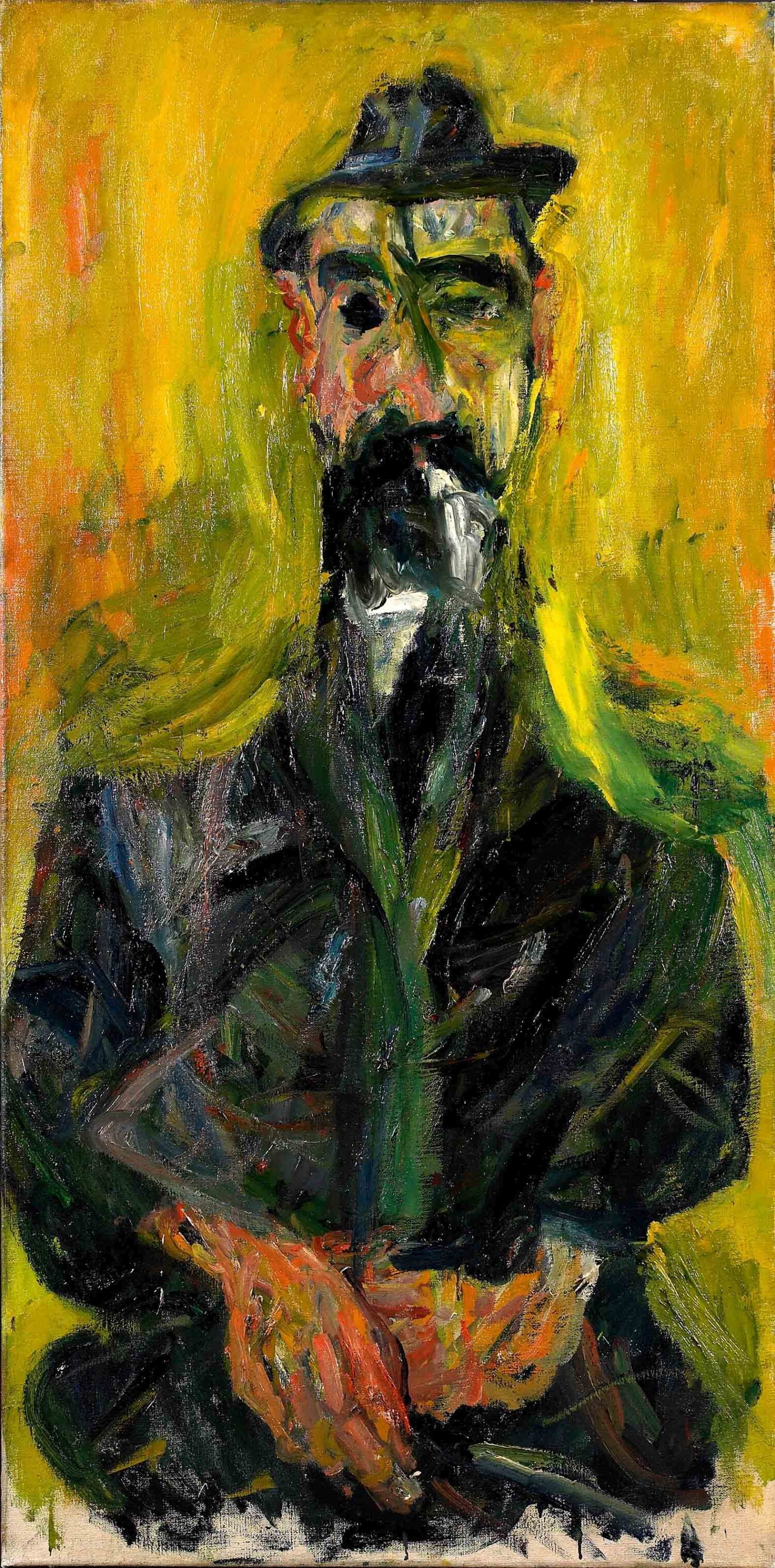 Chaïm Soutine (Smilovitchi, 1893 − Paris,1943). L'Homme au chapeau, c. 1919/20. Olio su tela, 130 x 65,1 cm. Collezione Jonas Netter