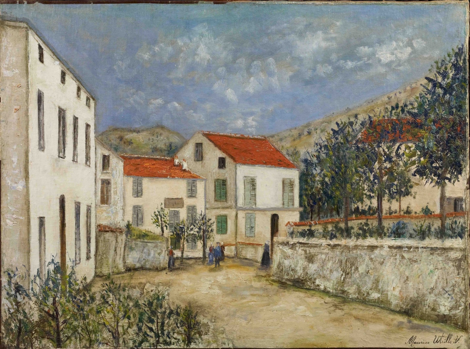 Maurice Utrillo (Paris, 1883 −Dax, 1955). Paysage de Corse, c. 1912. Olio su tela, 60 x 82 cm. Collezione Jonas Netter