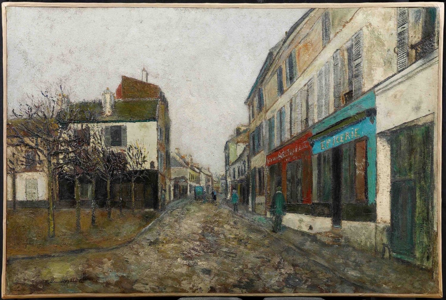 Maurice Utrillo (Paris, 1883 − Dax, 1955). Place de l'église à Montmagny, c. 1907. Olio su cartone, 54 x 81 cm. Collezione Jonas Netter