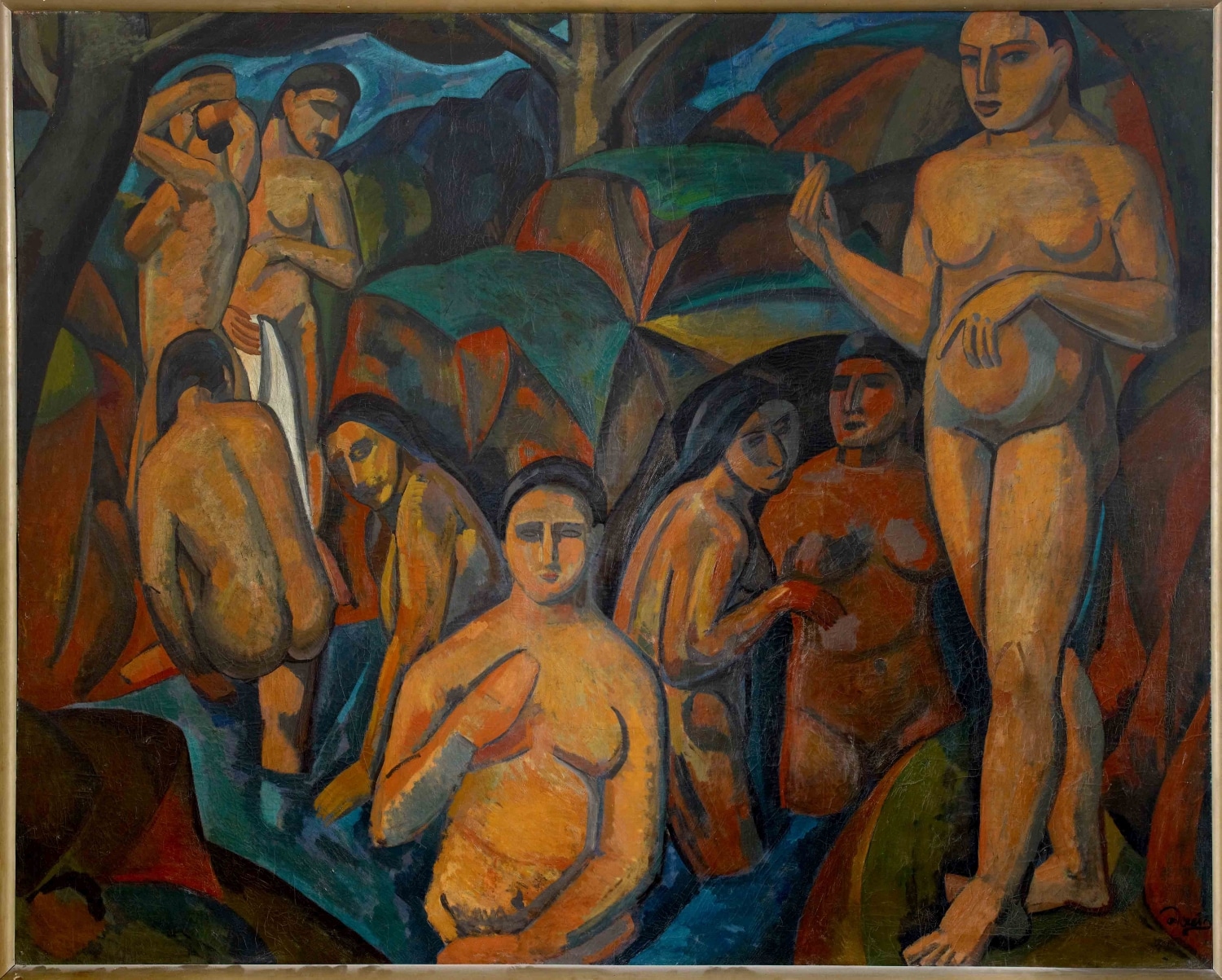 André Derain (Chatou, 1880 − Garches,1954). Les Grandes Baigneuses, 1908. Olio su tela, 178 x 225 cm. Collezione Jonas Netter