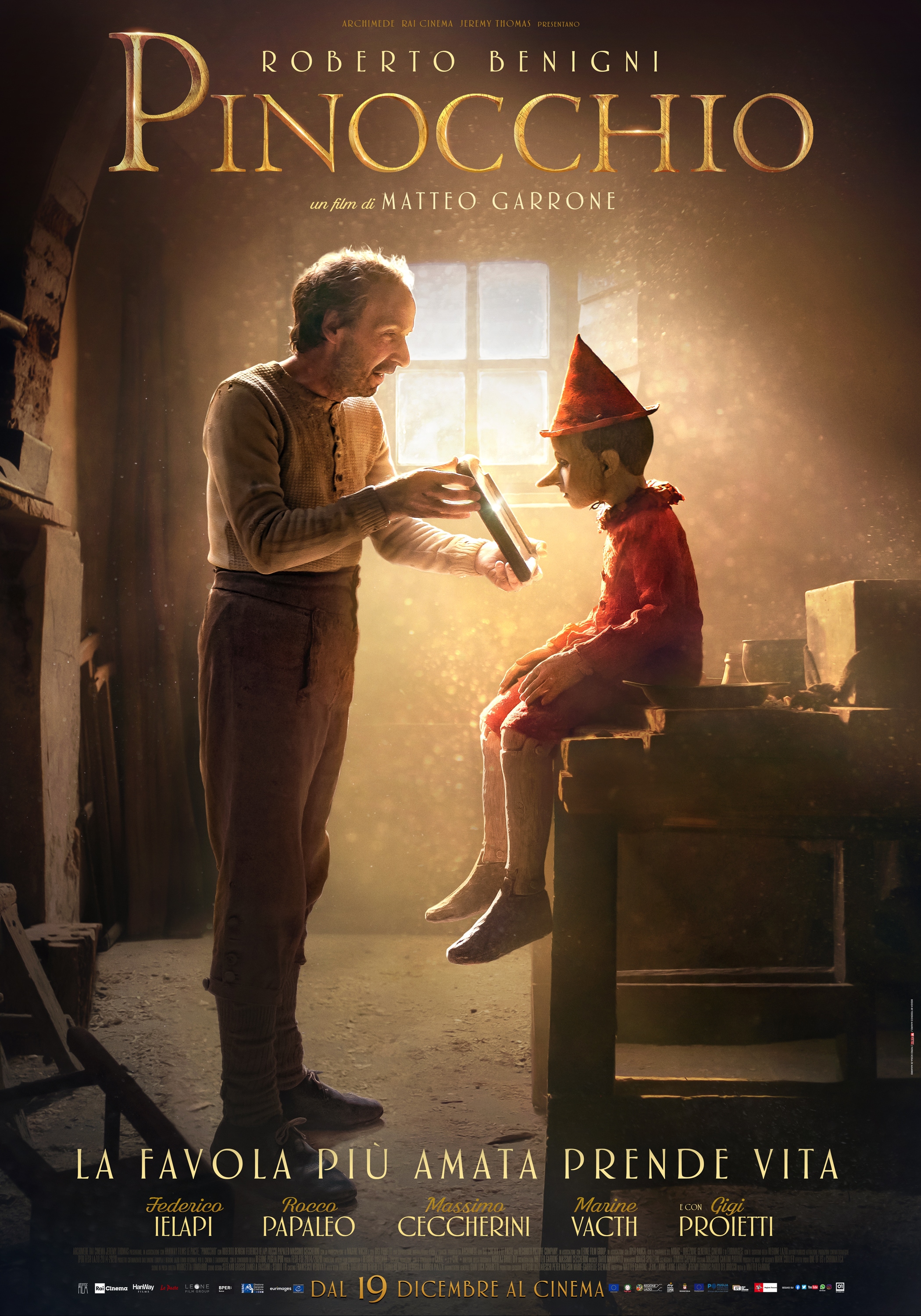 Pinocchio di Matteo Garrone, la locandina originale del film