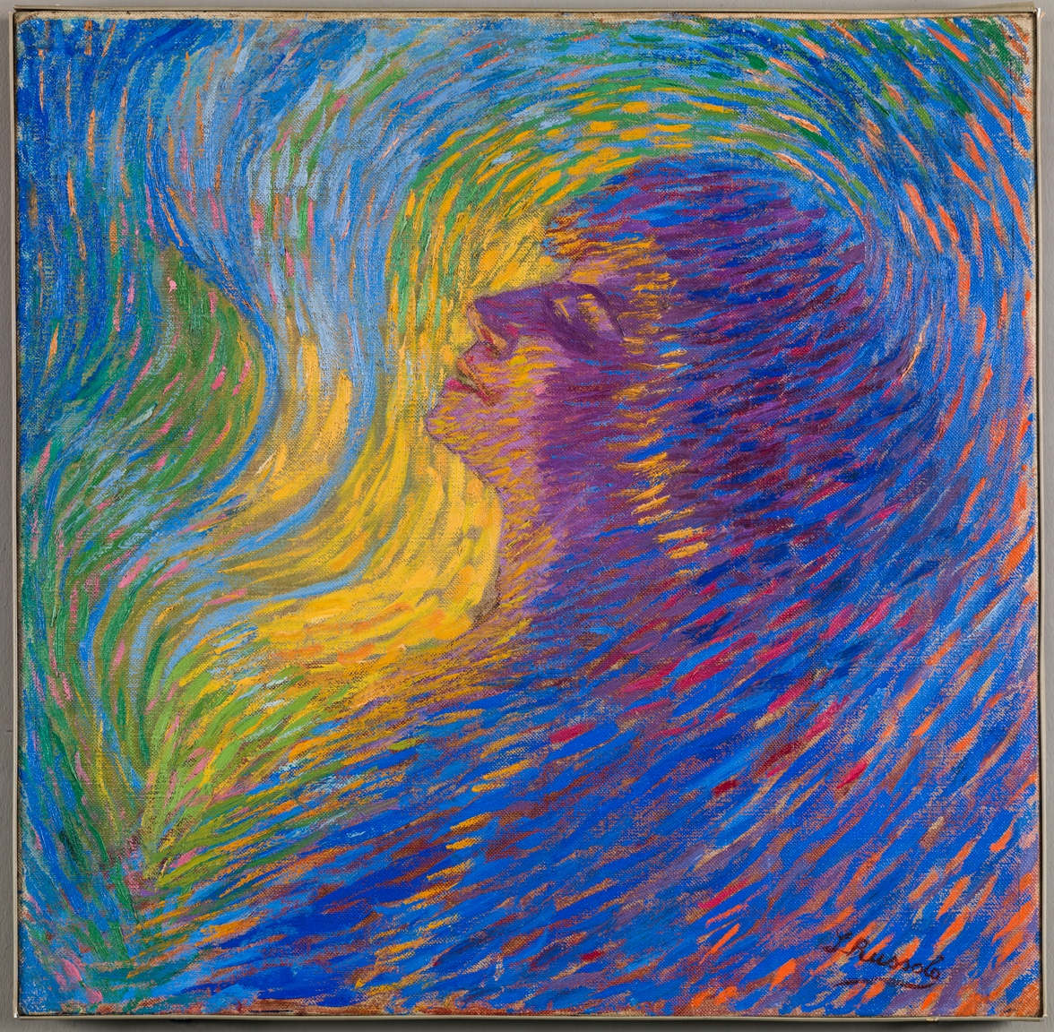 Luigi Russolo (Portogruaro, VE, 1885 - Cerro di Laveno, VA, 1947). "Profumo" 1910. Olio su tela, 65,5 x 67,5 cm; Dimensioni con cornice 78 x 80 x 7 cm. Mart, Museo di arte moderna e contemporanea di Trento e Rovereto, Collezione VAF-Stiftung.