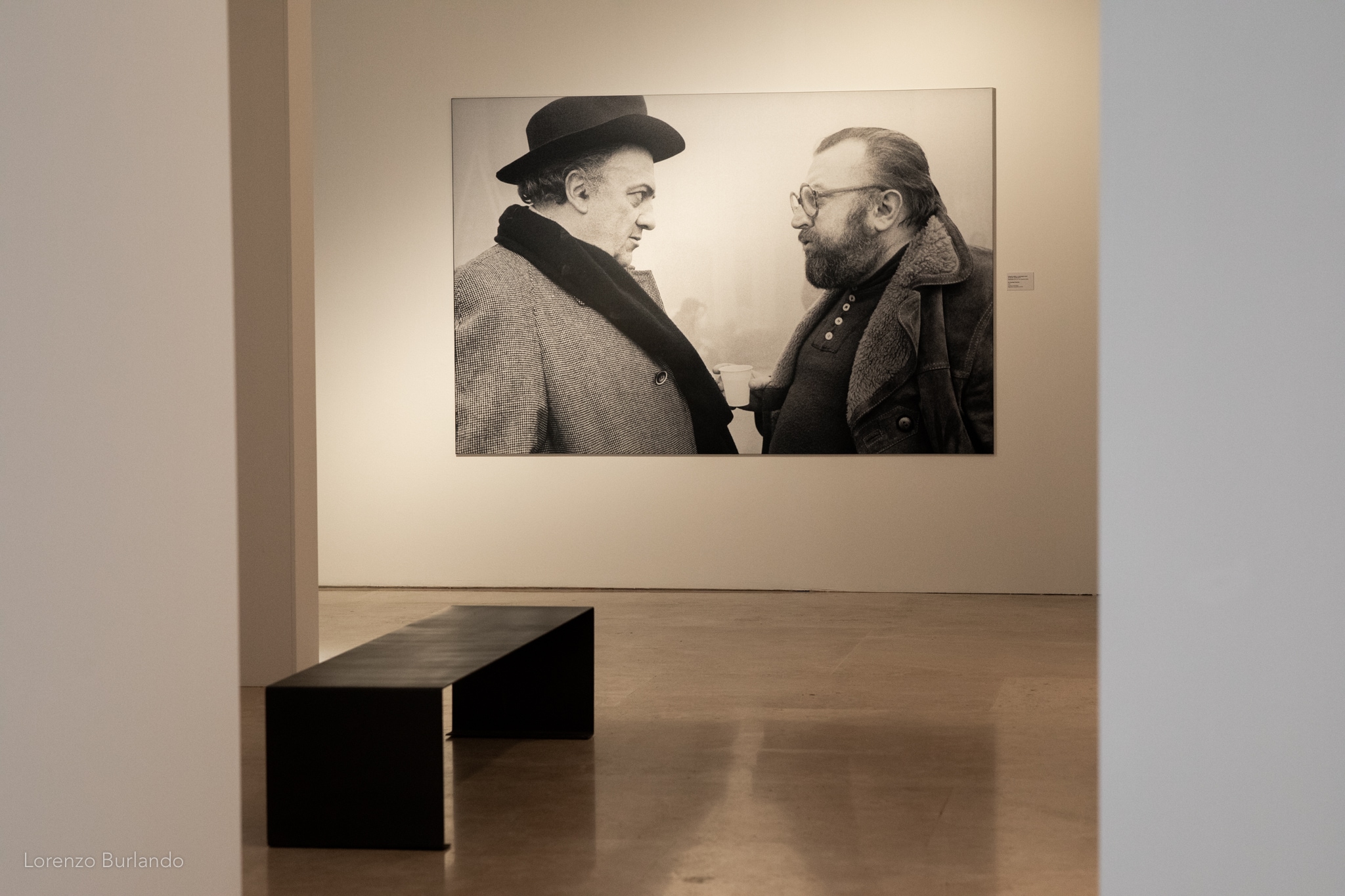 Sergio Leone con Federico Fellini