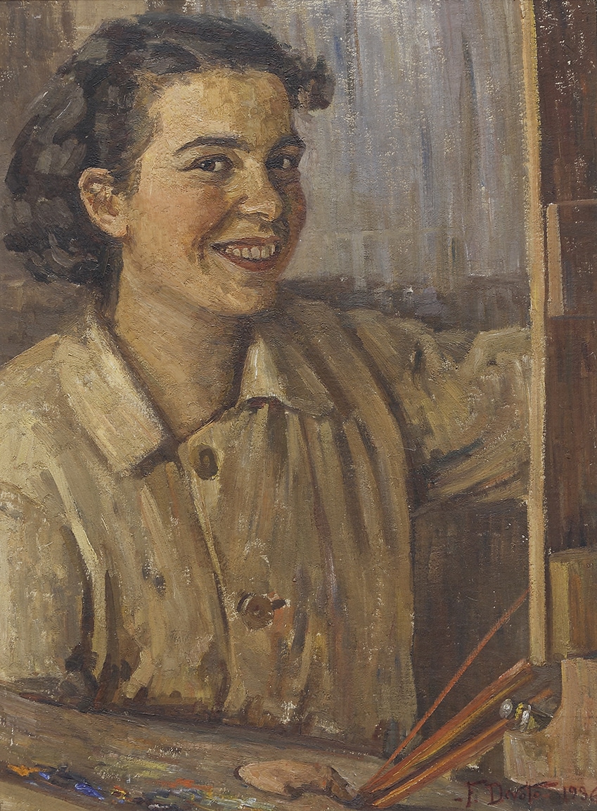 Francesca Devoto, Autoritratto, 1936-37, olio su compensato, Comodato eredi Devoto. Ph. Pierluigi Dessì, Courtesy MAN.