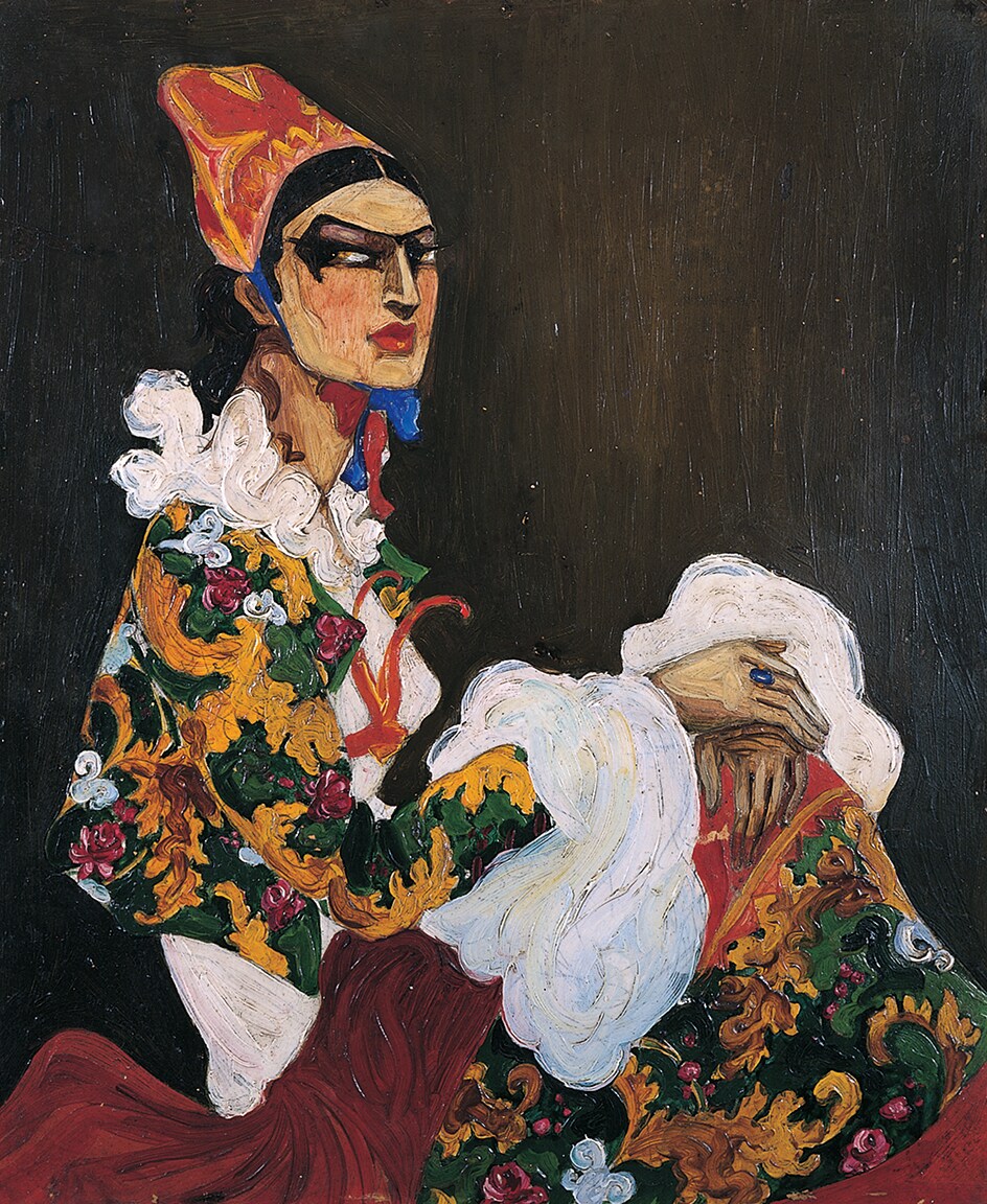 Tona Scano, Donna in costume, 1928, olio su tela. Ph. Pierluigi Dessì, Courtesy MAN.