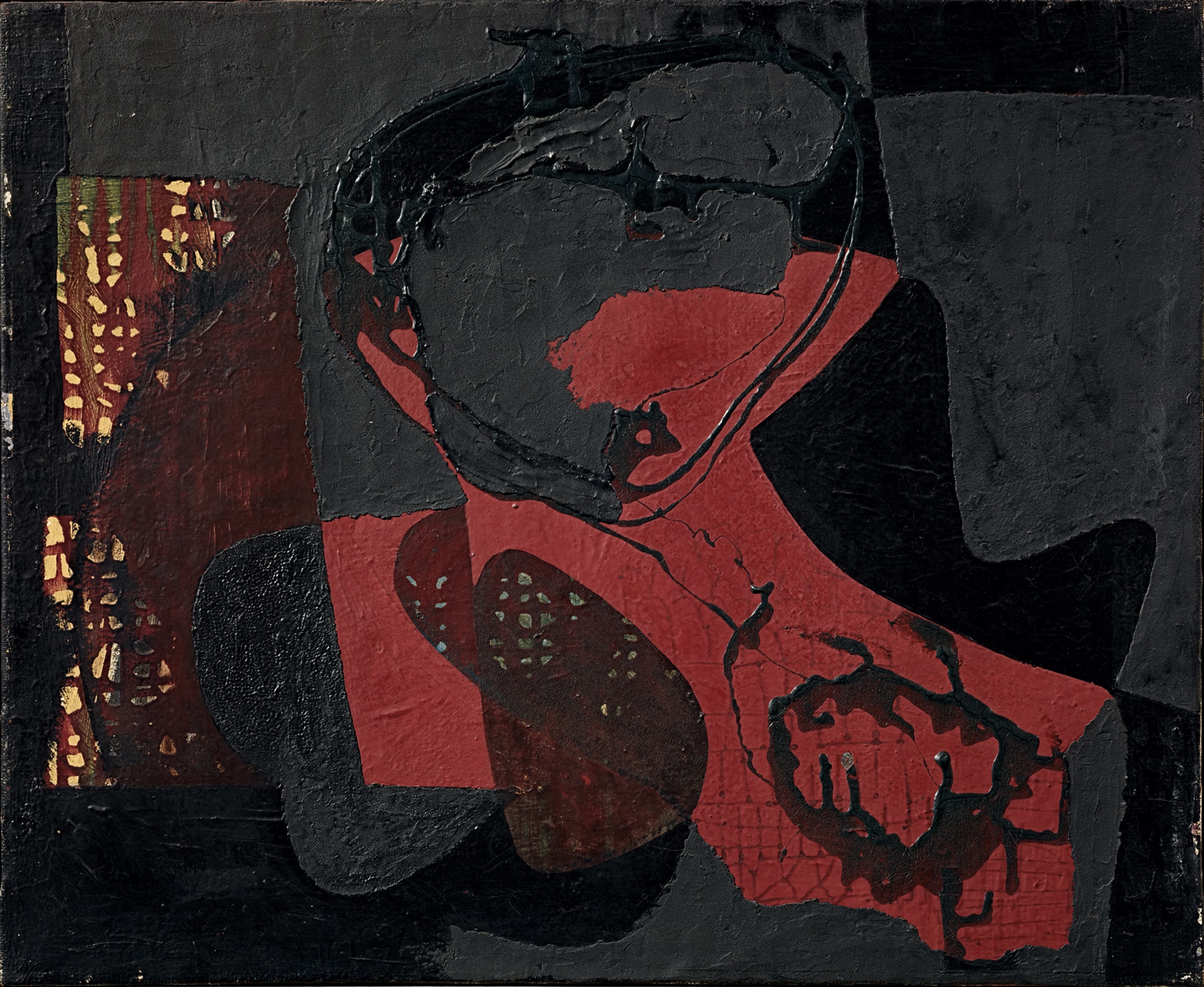 Alberto Burri - Catrame, 1950 - Olio e catrame su tela 45 x 55 cm - GAMeC - Galleria d'Arte Moderna e Contemporanea di Bergamo - Dono Gianfranco e Marta Stucchi, 2004 Foto: Claudio Bruni 