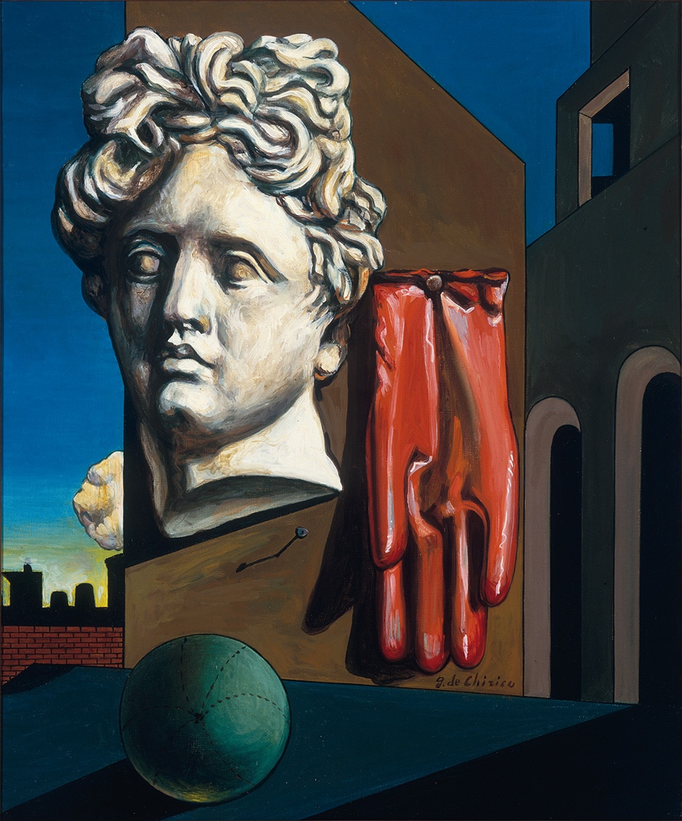 Giorgio de Chirico - Calco dall’antico con guanto di gomma, 1959 - Olio su tela 60 x 50 cm - GAMeC - Galleria d'Arte Moderna e Contemporanea di Bergamo - Dono Gianfranco Spajani, 1999 - Foto: Claudio Bruni 