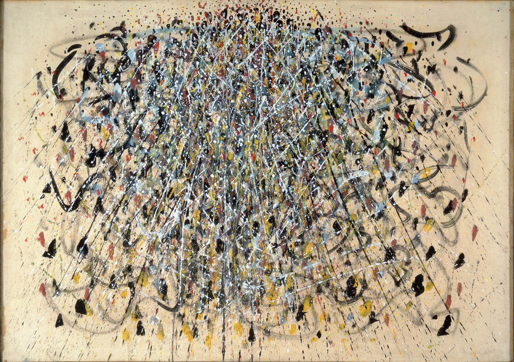 Tancredi Parmeggiani - Senza titolo, 1952 - Tempera su carta incollata su tela 71 x 101 cm - GAMeC - Galleria d'Arte Moderna e Contemporanea di Bergamo - Dono Gianfranco e Marta Stucchi, 2004 - Foto: Claudio Bruni