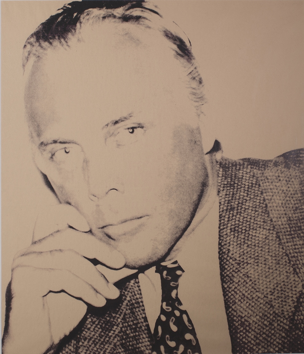 Andy Warhol - Giorgio Armani, 1981 - Serigrafia su carta marrone 86 x 100 cm - Stato Italiano, in consegna al Segretariato regionale del Ministero per i beni e le attività culturali per la Lombardia / In comodato al Comune di Bergamo per la GAMeC - Foto: © Roberto Morelli / Scalpendi editore 