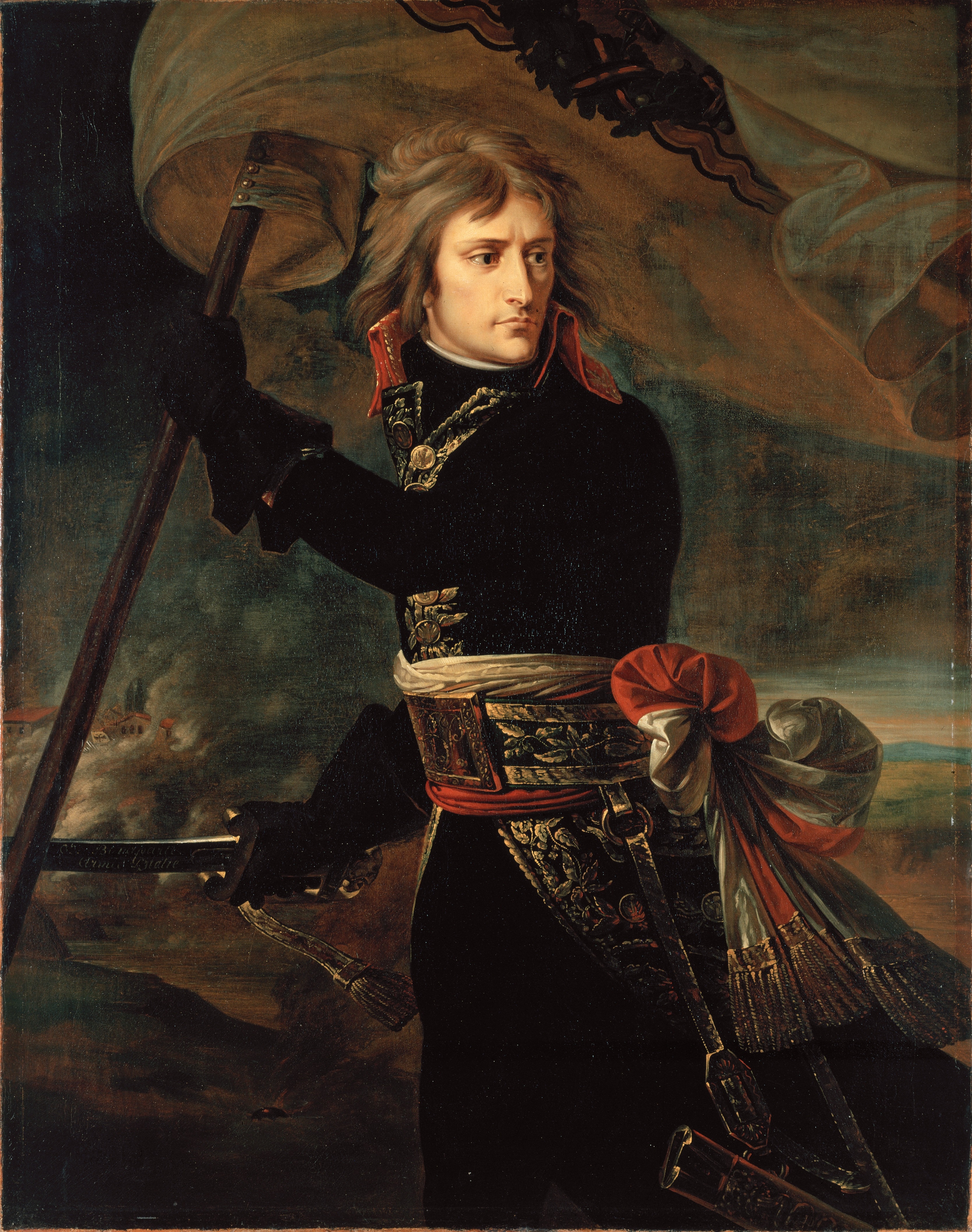 Ritratto del giovane Napoleone Bonaparte alla guida dell'armata d'Italia