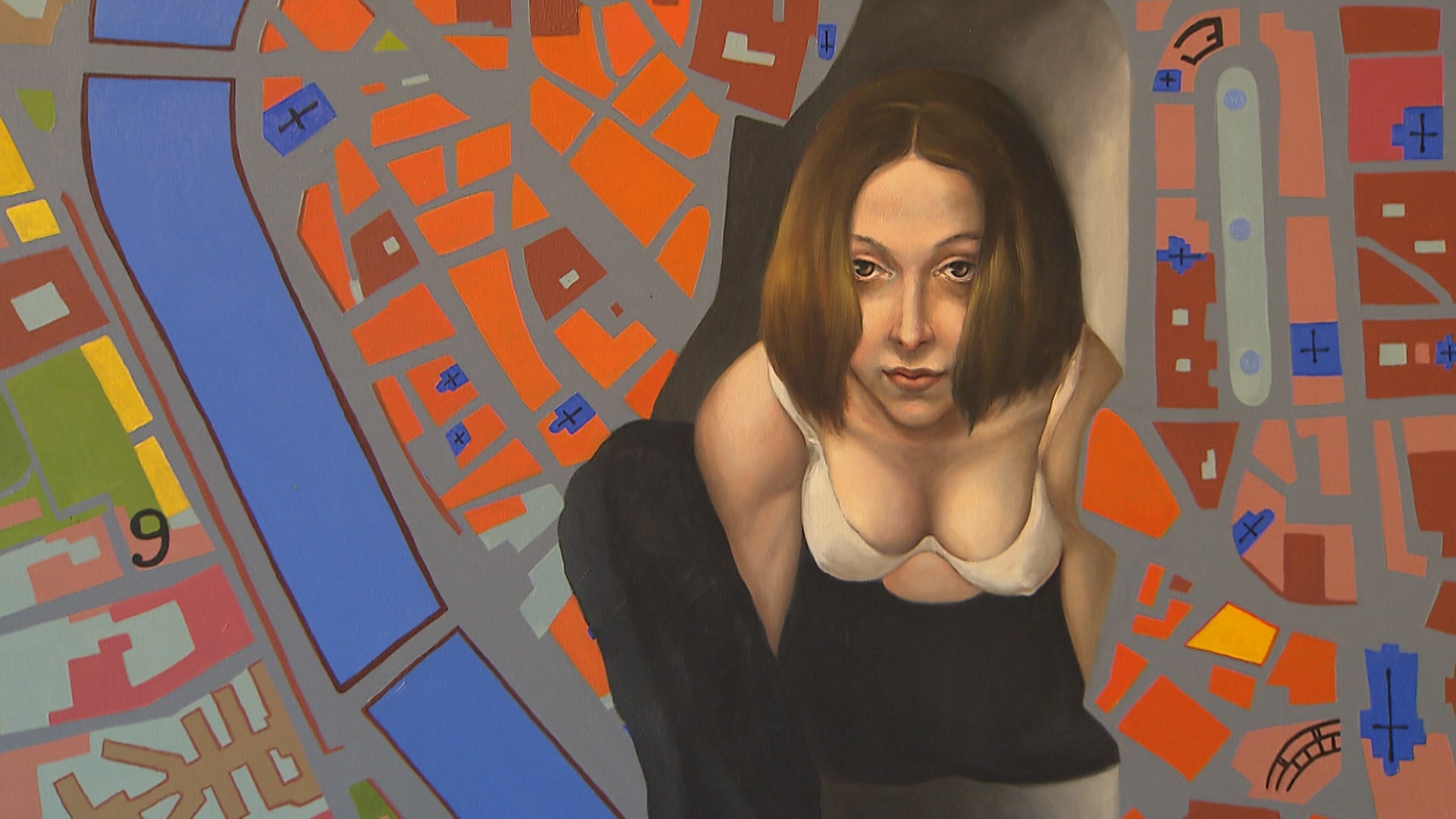 Paola Gandolfi, Roma, 2005 olio su tela 190 x 190