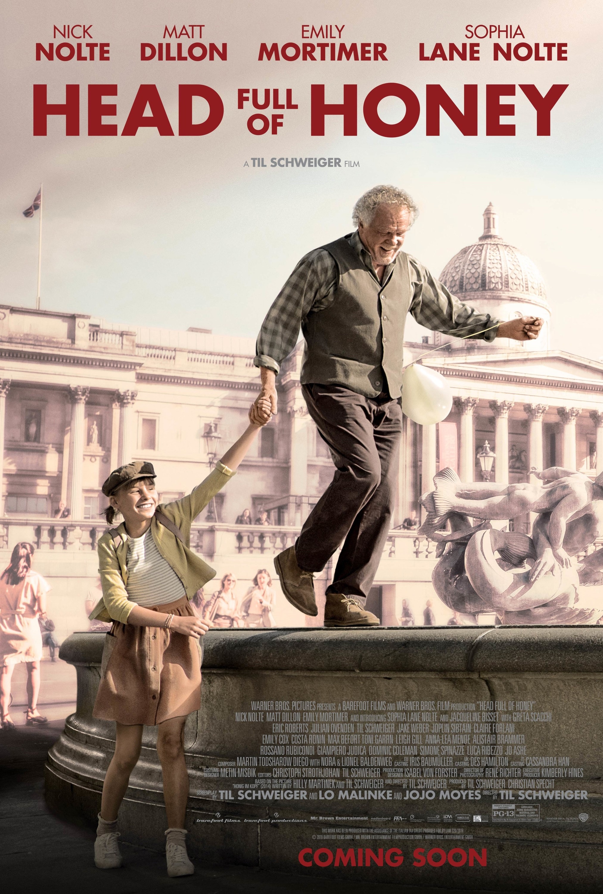 La locandina originale del film Un viaggio indimenticabile (2018). Nick Nolte con la giovane attrice Sophie Lane