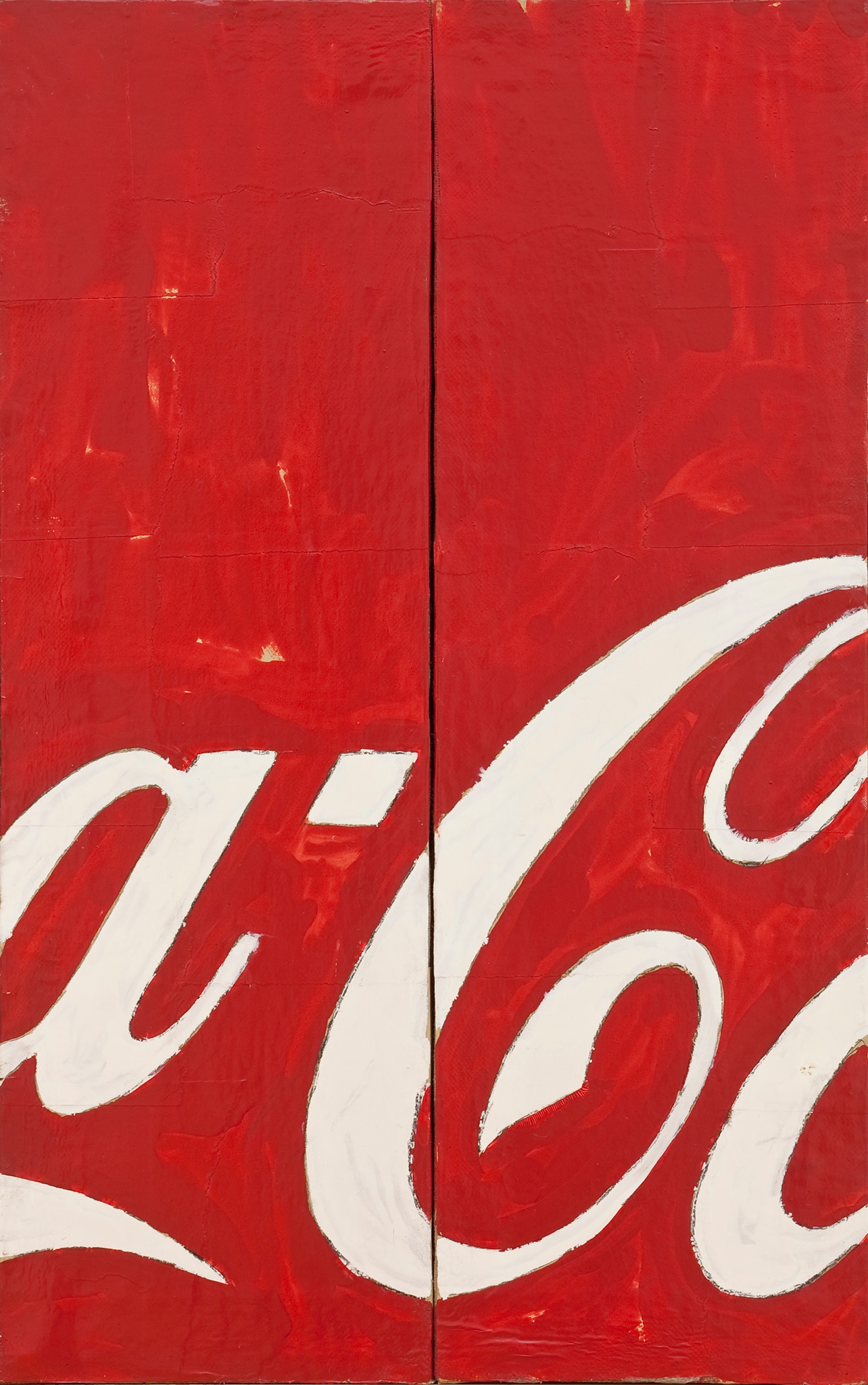 Mario Schifano - Coca Cola (particolare), 1962 - Smalto su carta intelata - cm 81,5 x 52 - MAMbo, Collezione permanente. Foto Matteo Monti