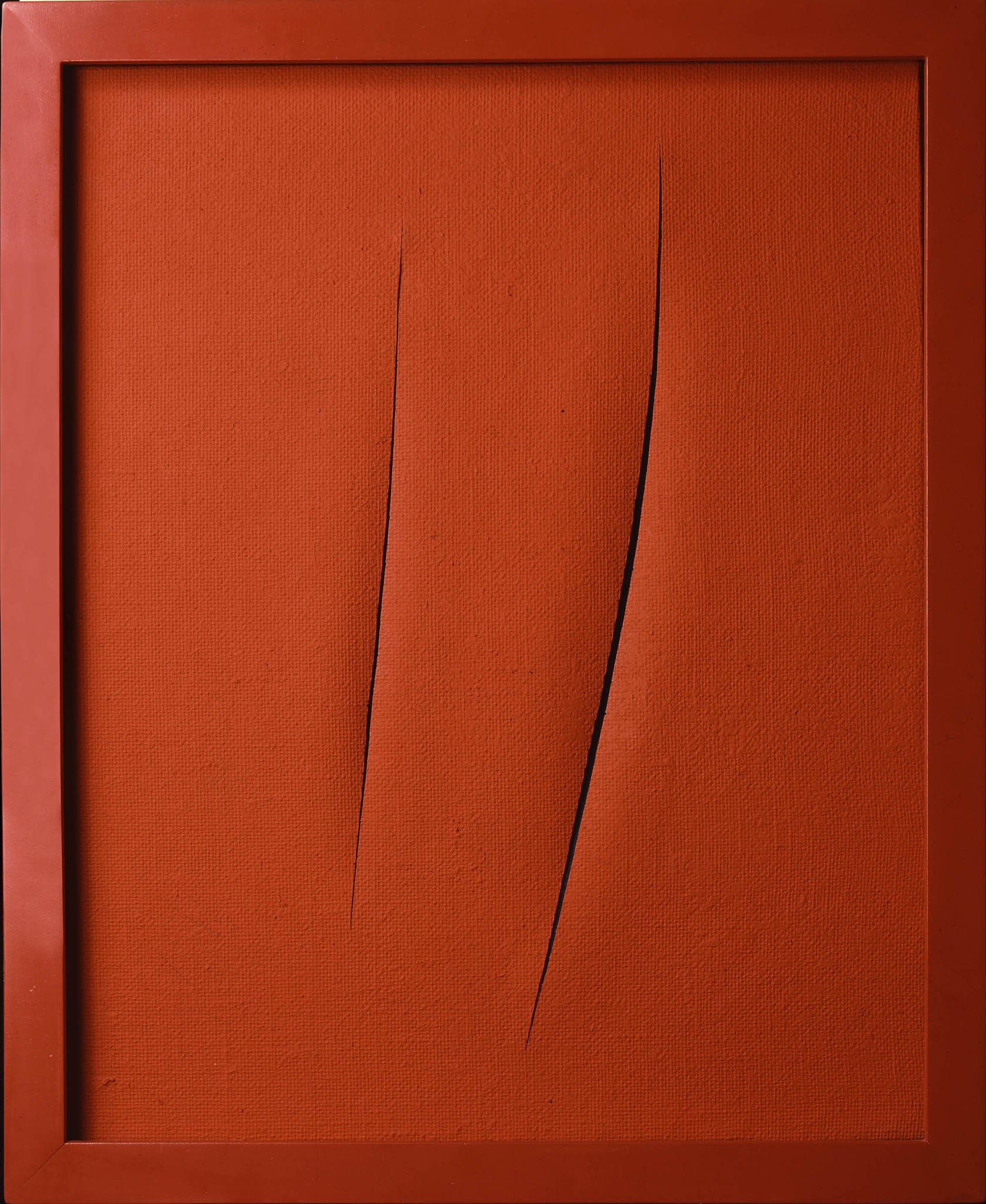 Lucio Fontana - Attese, 1961 - Smalto opaco su tela con cornice laccata - GAM - Galleria Civica d'Arte Moderna e Contemporanea, Torino 