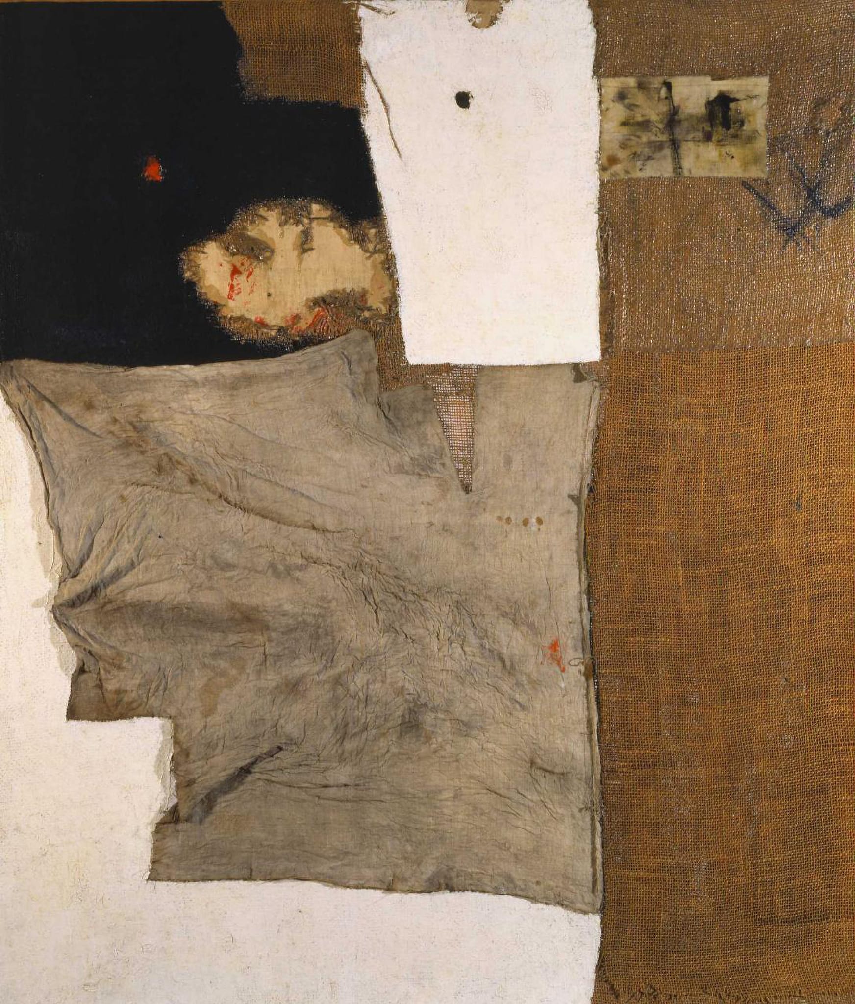 Alberto Burri - Sacco, 1952 - Sacco, tele, acrilici e vinavil - Fondazione Guido ed Ettore De Fornaris 