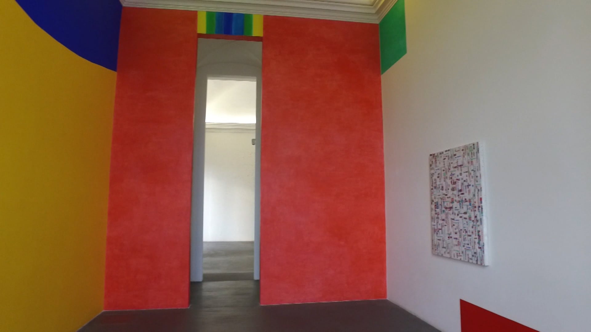 Nicola De Maria: Cinque o sei lance spezzate a favore del coraggio e della virtù, 1982-1985, colori all’acqua e pastelli su muro