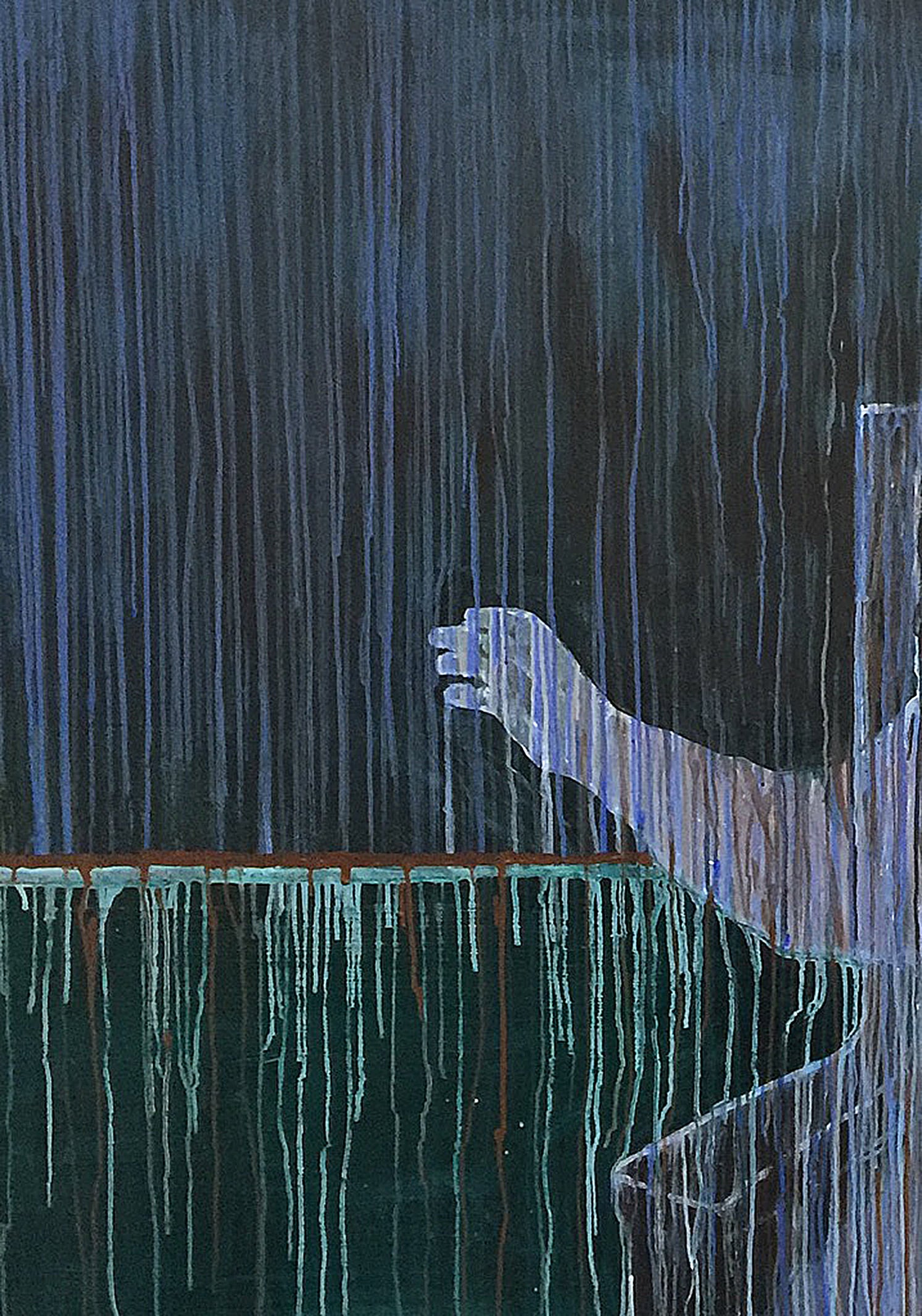 Wang Guangyi, "Shadowed Existence", 2020. Acrilico su tela, 140 ×180 cm