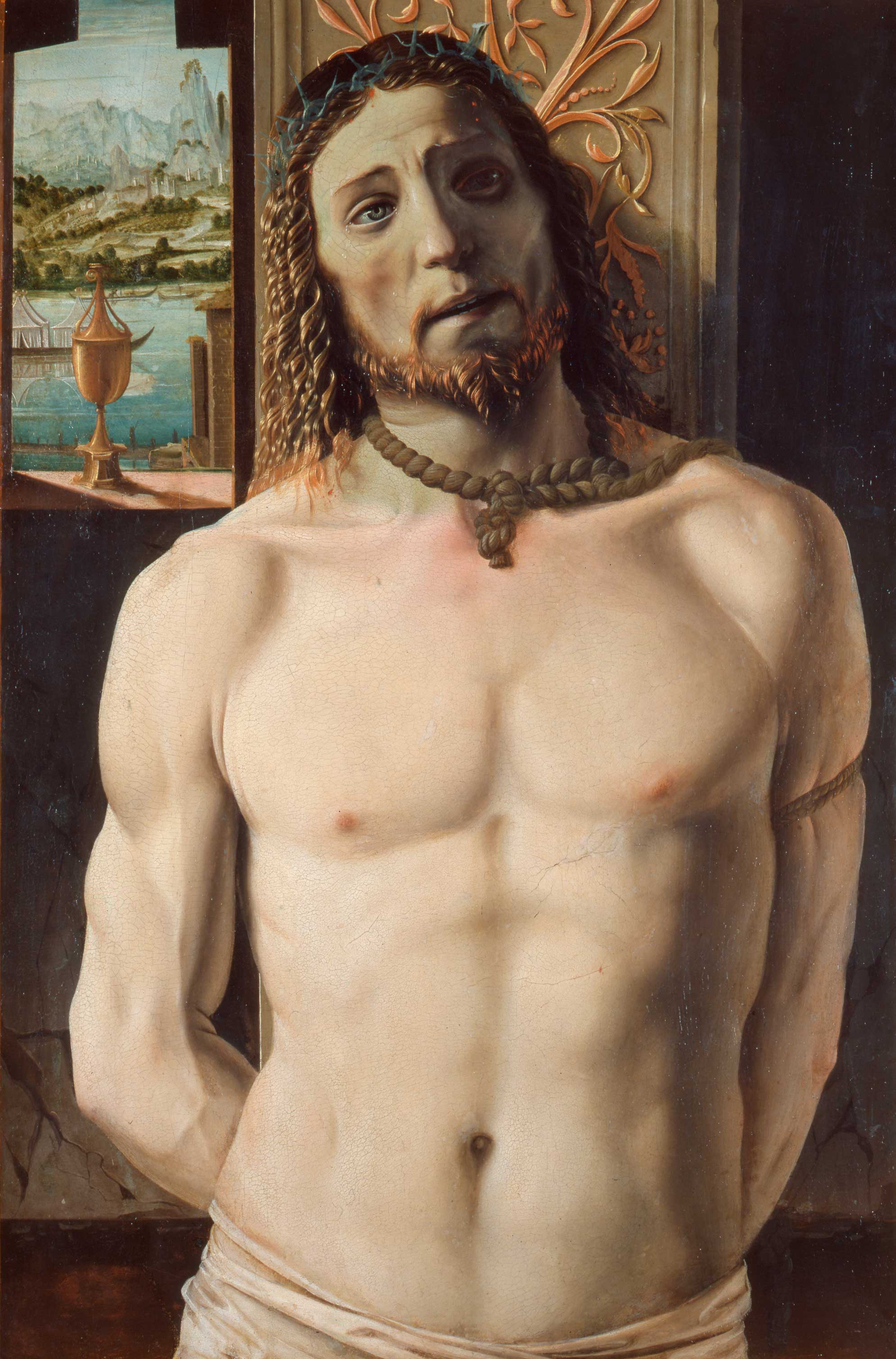 Donato Bramante, Cristo alla colonna, 1487 - 1490 ca., olio su tavola, cm 93,7 × 62,5 