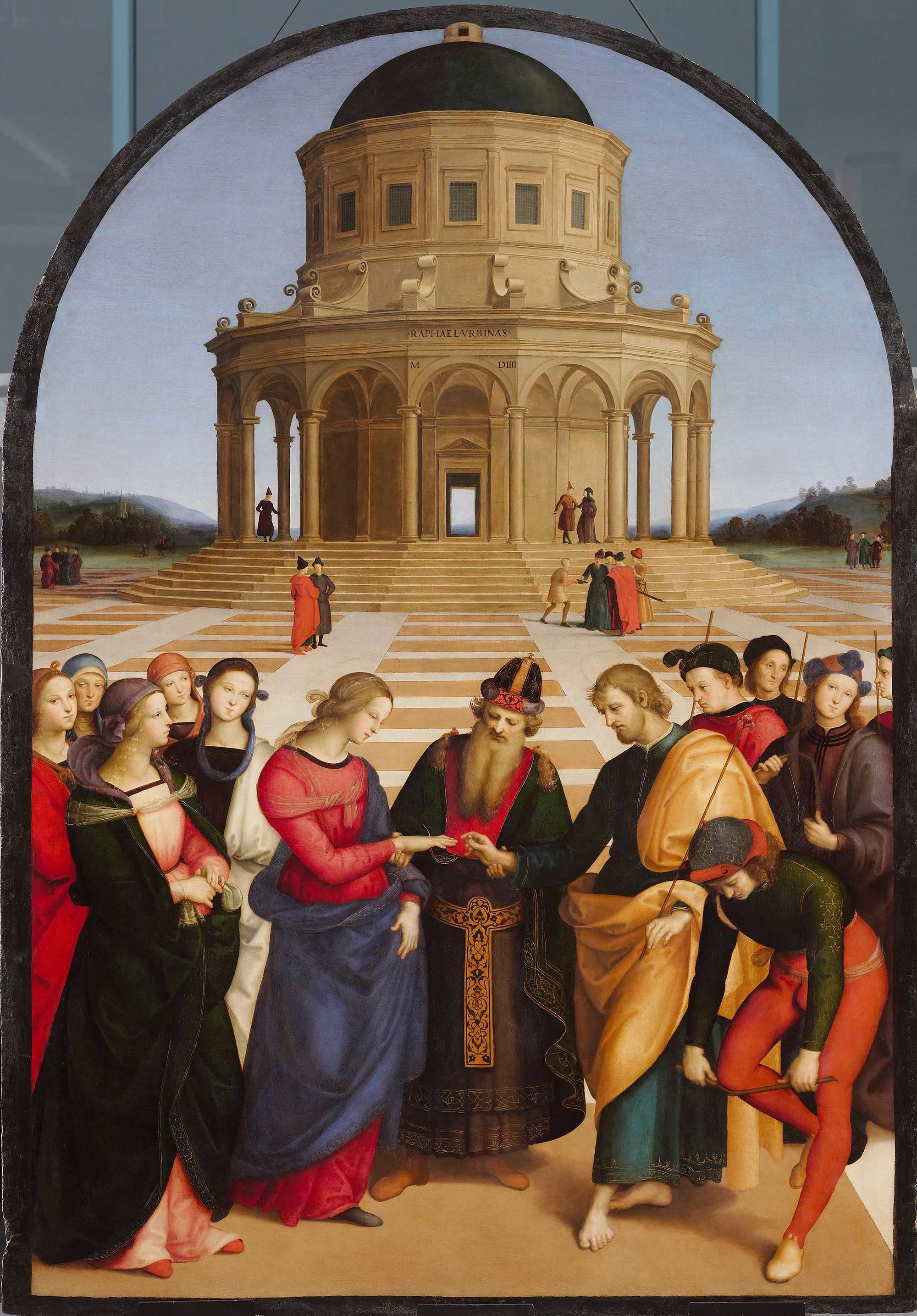 Raffaello Sanzio, Sposalizio della Vergine, 1504, olio su tavola, cm 170 × 118