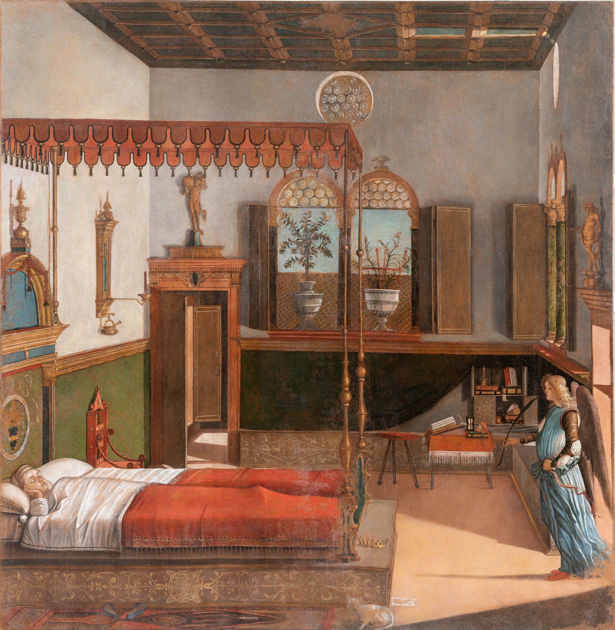 Vittore Carpaccio, Ciclo di Sant’Orsola, Sogno di Orsola, tela, cm 273 x 567 