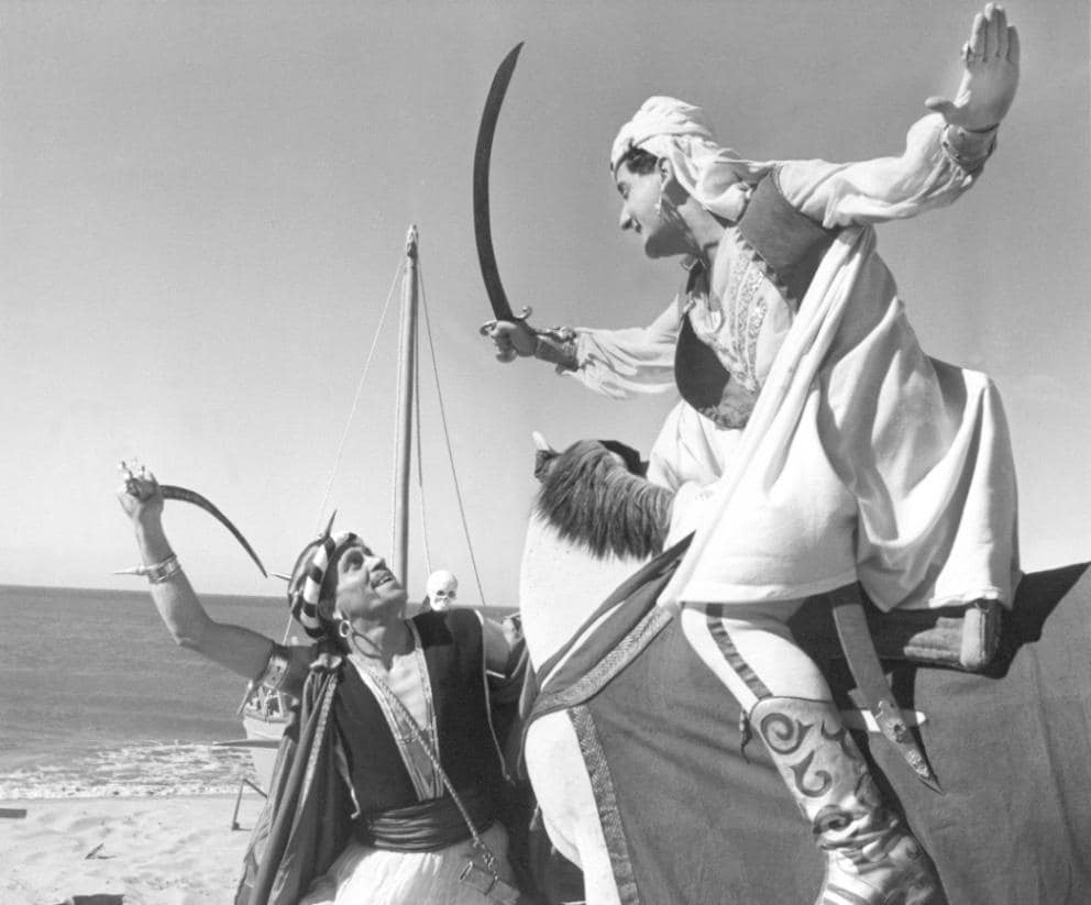 Una scena de Lo sceicco bianco di Federico Fellini, 1952