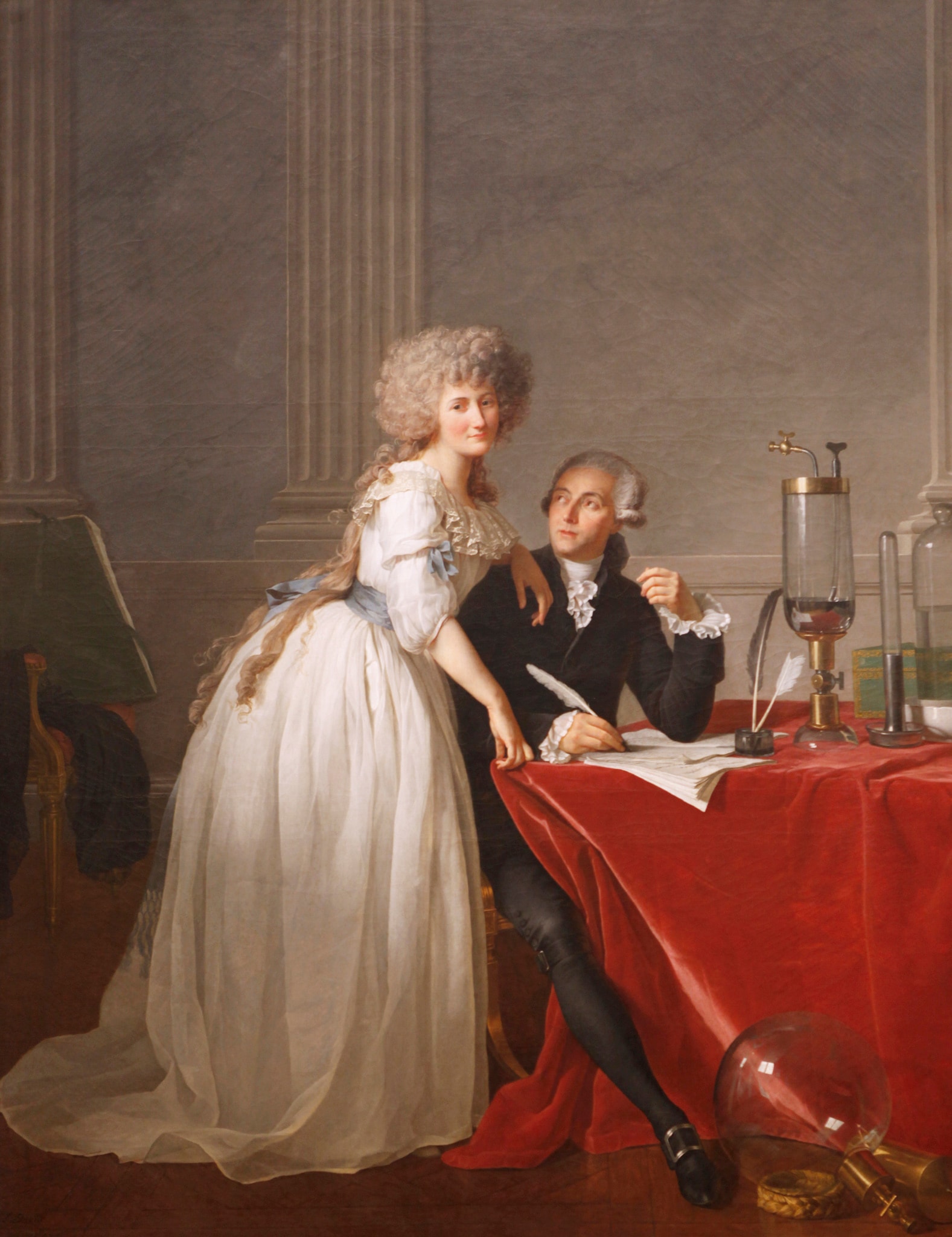 Ritratto dei coniugi Lavoisier, Jac​ques-Louis David, 1788, olio su tela, 259,7x194,6cm, Metropolitan Museum (New York)