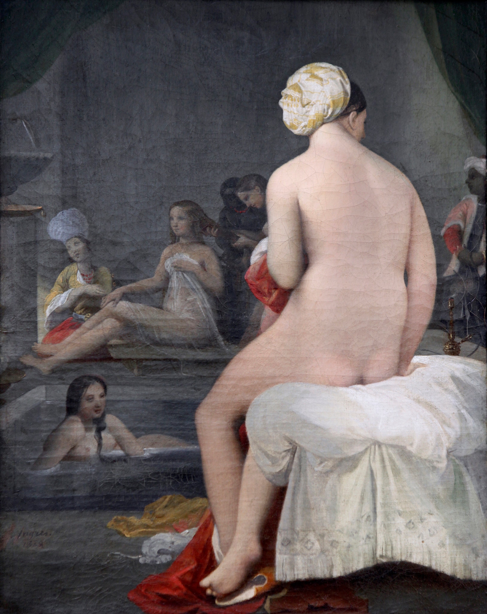 La piccola bagnante, Jean-Auguste-Dominique Ingr​es, 1828, olio su tela, 35x27cm, Museo del Louvre (Parigi)