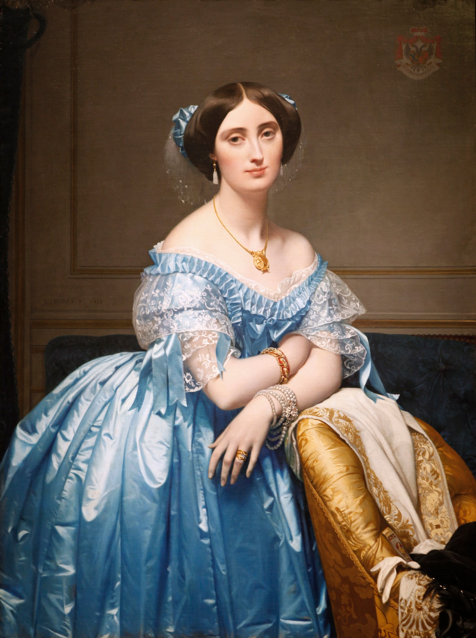 Éléonore-Marie-Pauline de Galard de Brassac de Béarn, principessa di Broglie, Jean-Auguste-Dominique Ingre​s, 1851-1853 ca., olio su tela, 121,3x90,8cm, Museo Metropolitan (New York)