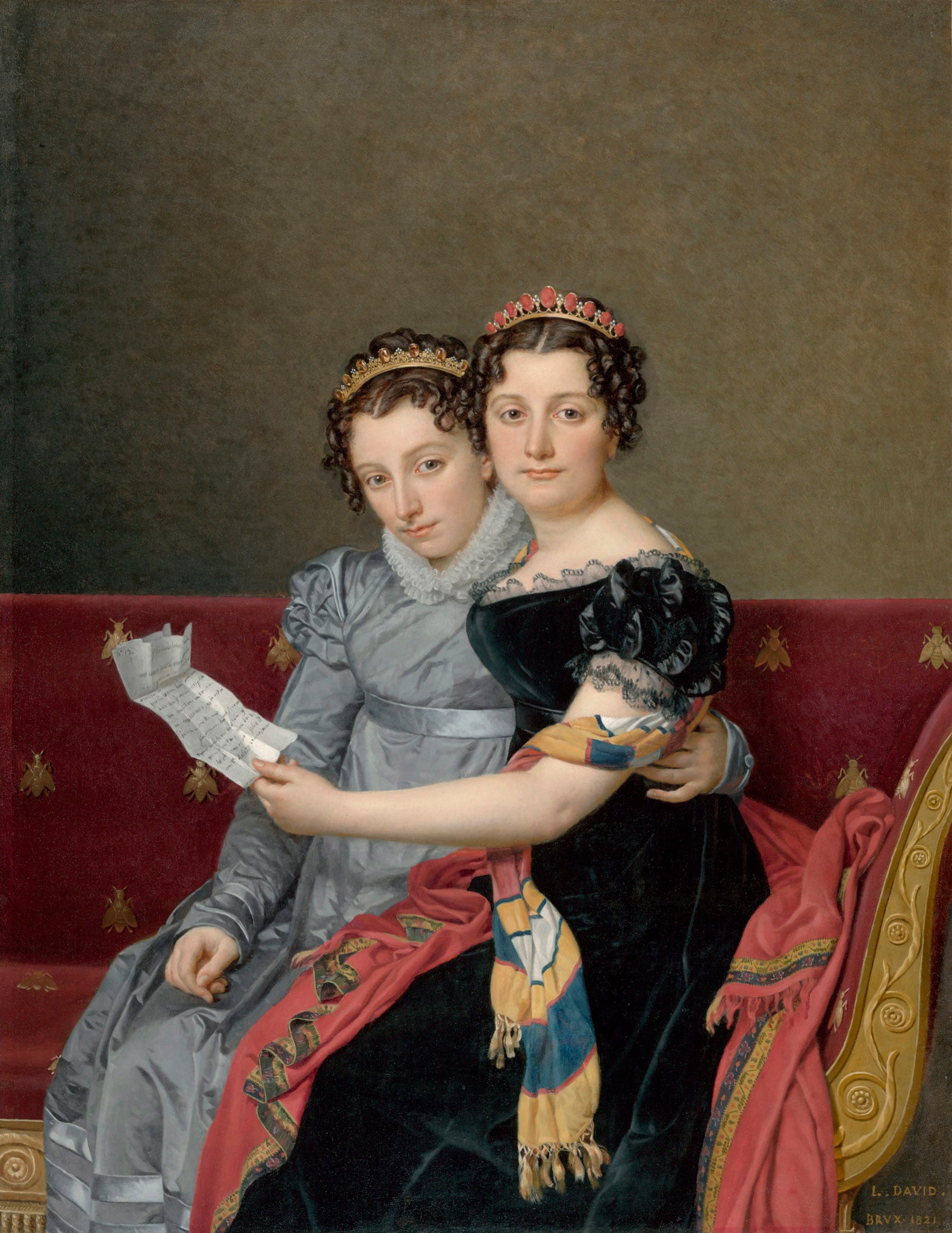 Zenaide e Charlotte Bonaparte, Jacques-Louis David, 1821, olio su tela, 130x97cm, Getty Center (Los Angeles​)