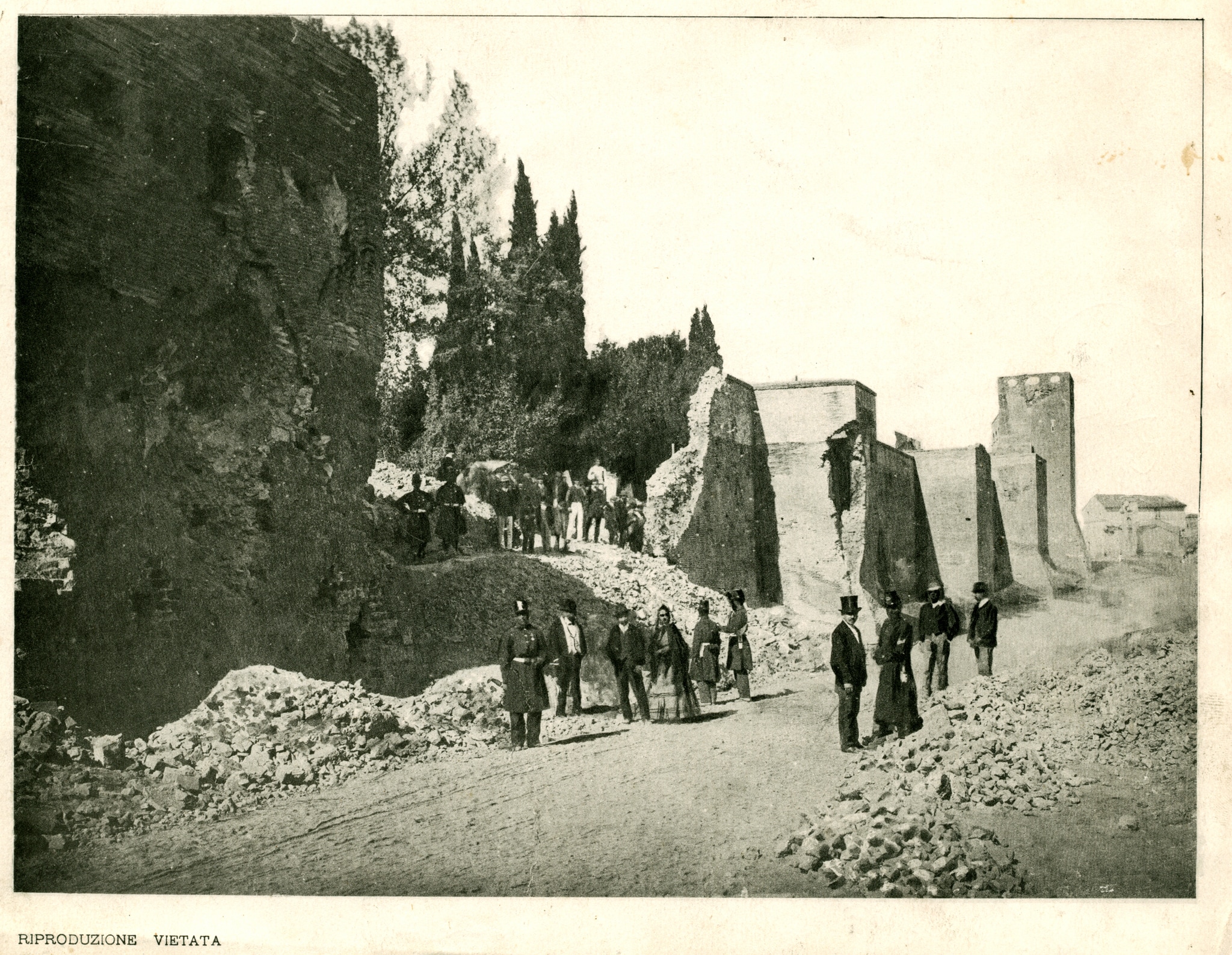 Fotografia della breccia di Porta Pia. 1905