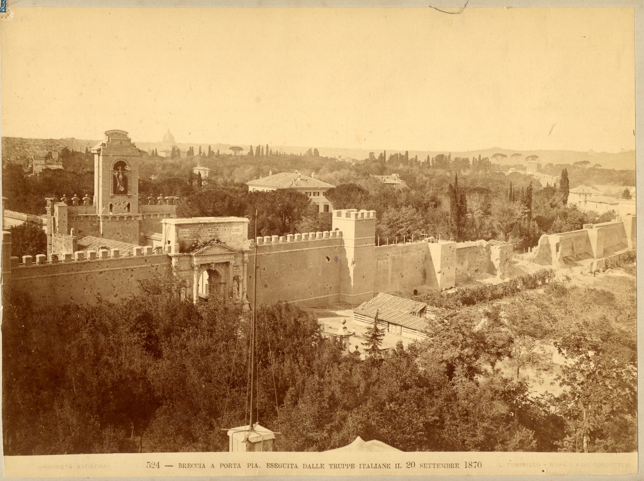 Gioacchino Altobelli - Fotografia della breccia di Porta Pia