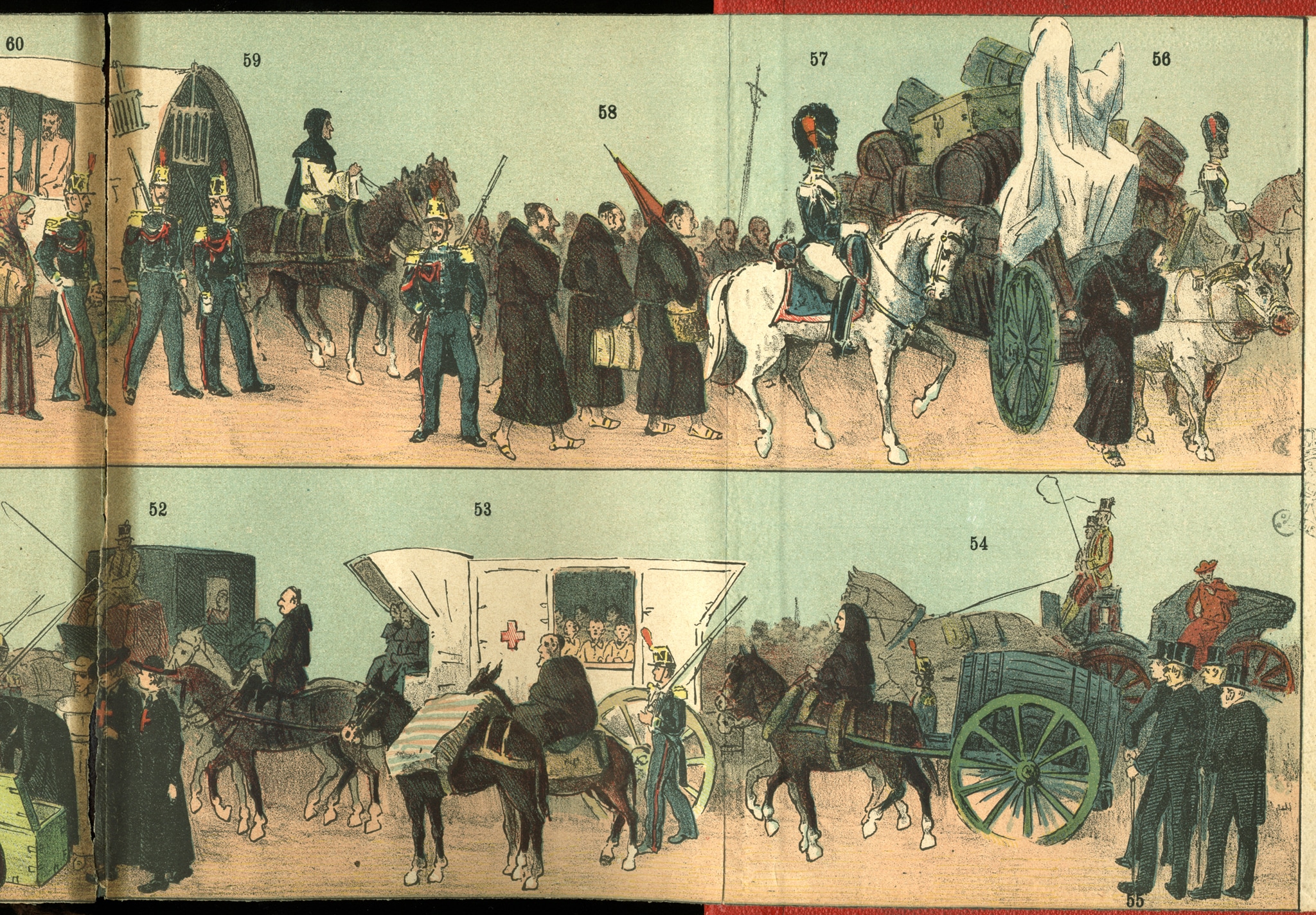 Allegoria sulla cacciata di Pio IX da Roma. 1866-1869