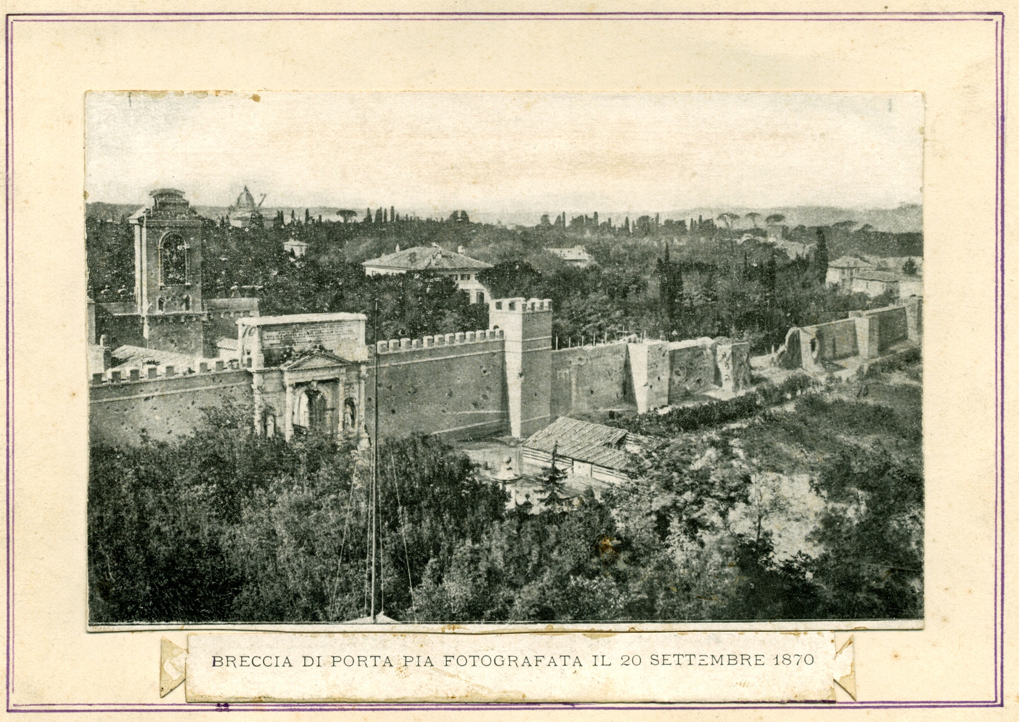 Gioacchino Altobelli. Fotografia della breccia di Porta Pia