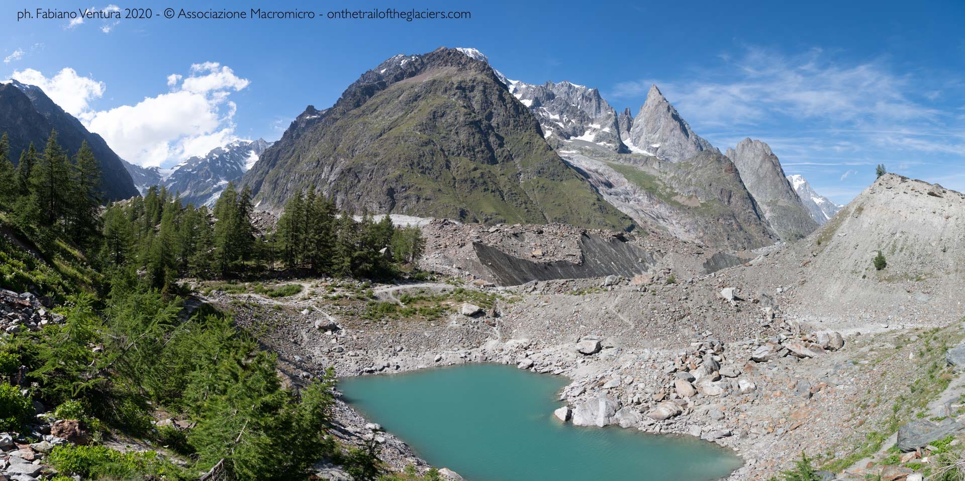"Sulle tracce dei ghiacciai - Alpi 2020". Panorama. Foto di Fabiano Ventura © Associazione Macromicro - onthetrailoftheglaciers.com