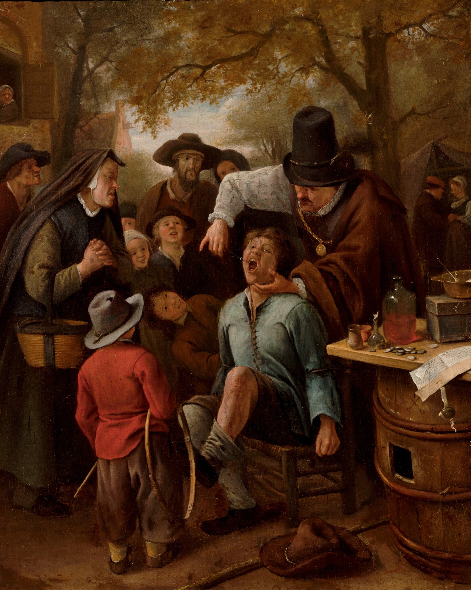 Jan Steen - Il cavadenti - 1651 - olio su tela - 33 x 26,5 cm - Mauritshuis, The Hague - Foto: Mauritshuis, Den Haag